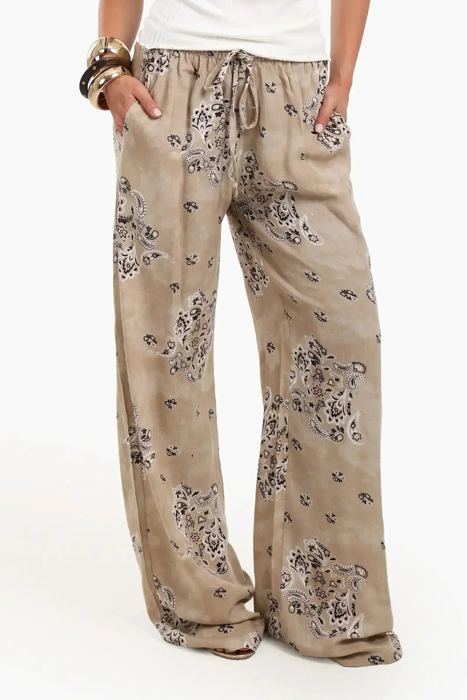 Carina - Printed Wide Leg Pants 5