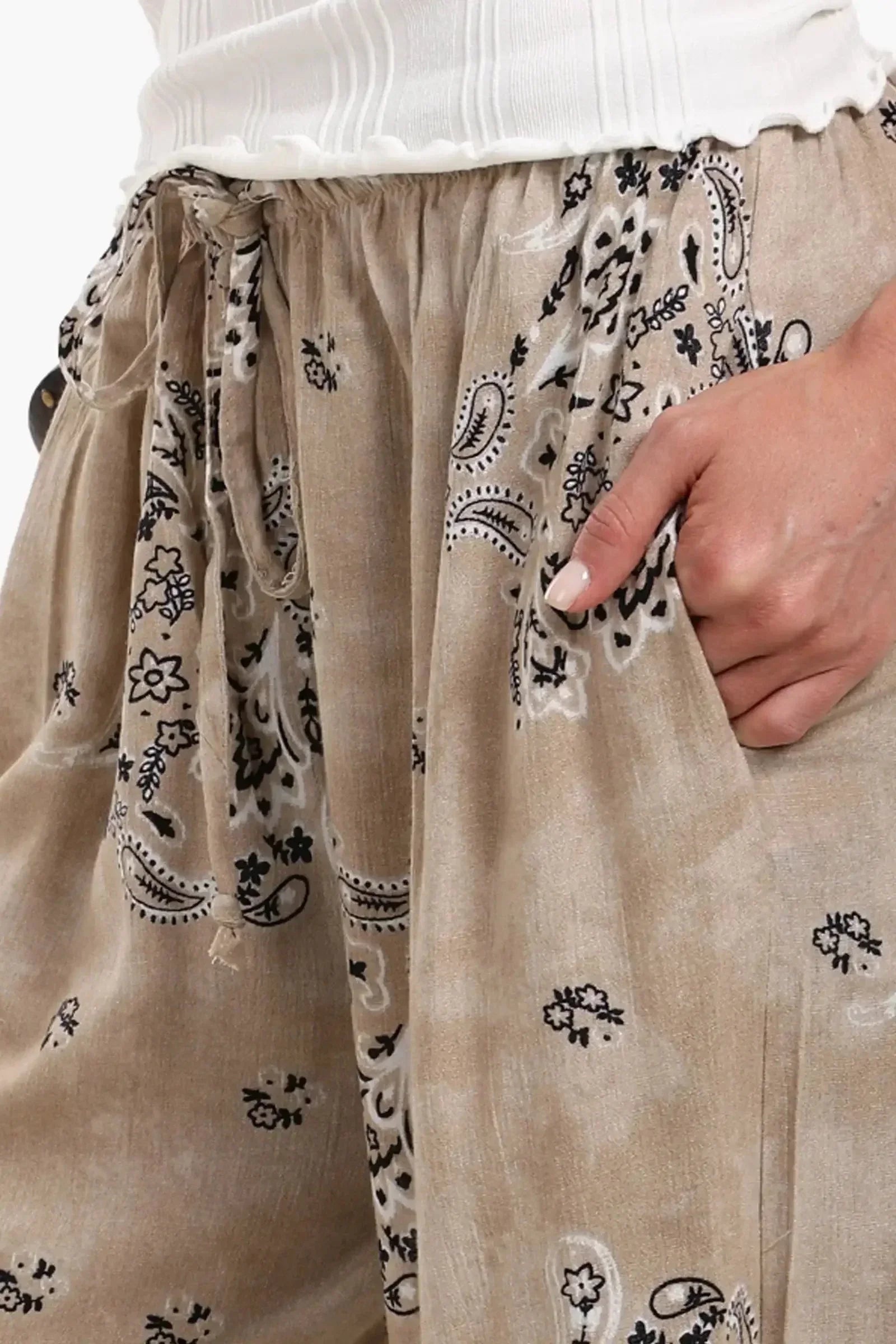 Carina - Printed Wide Leg Pants 8