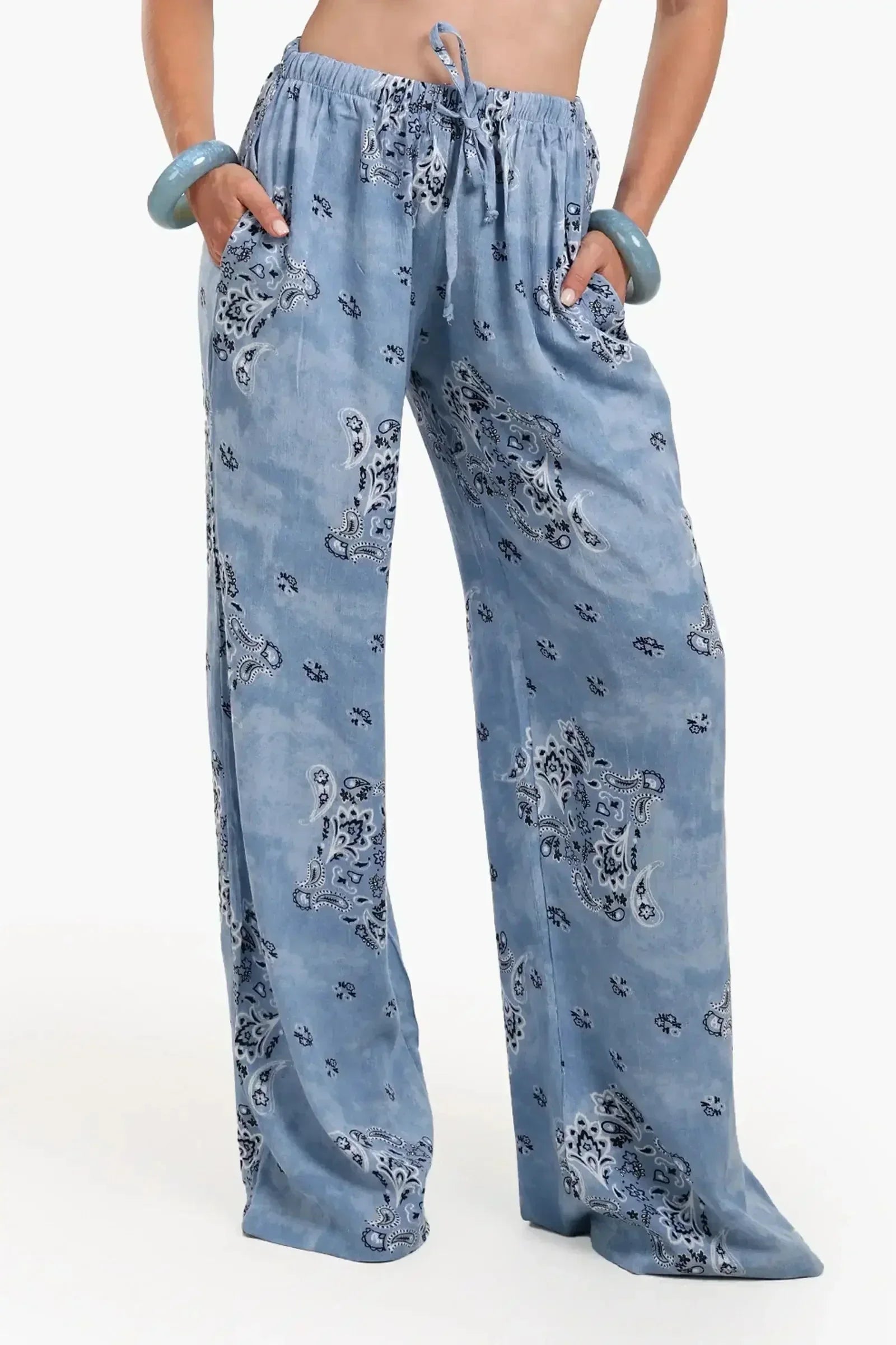Carina - Printed Wide Leg Pants 1