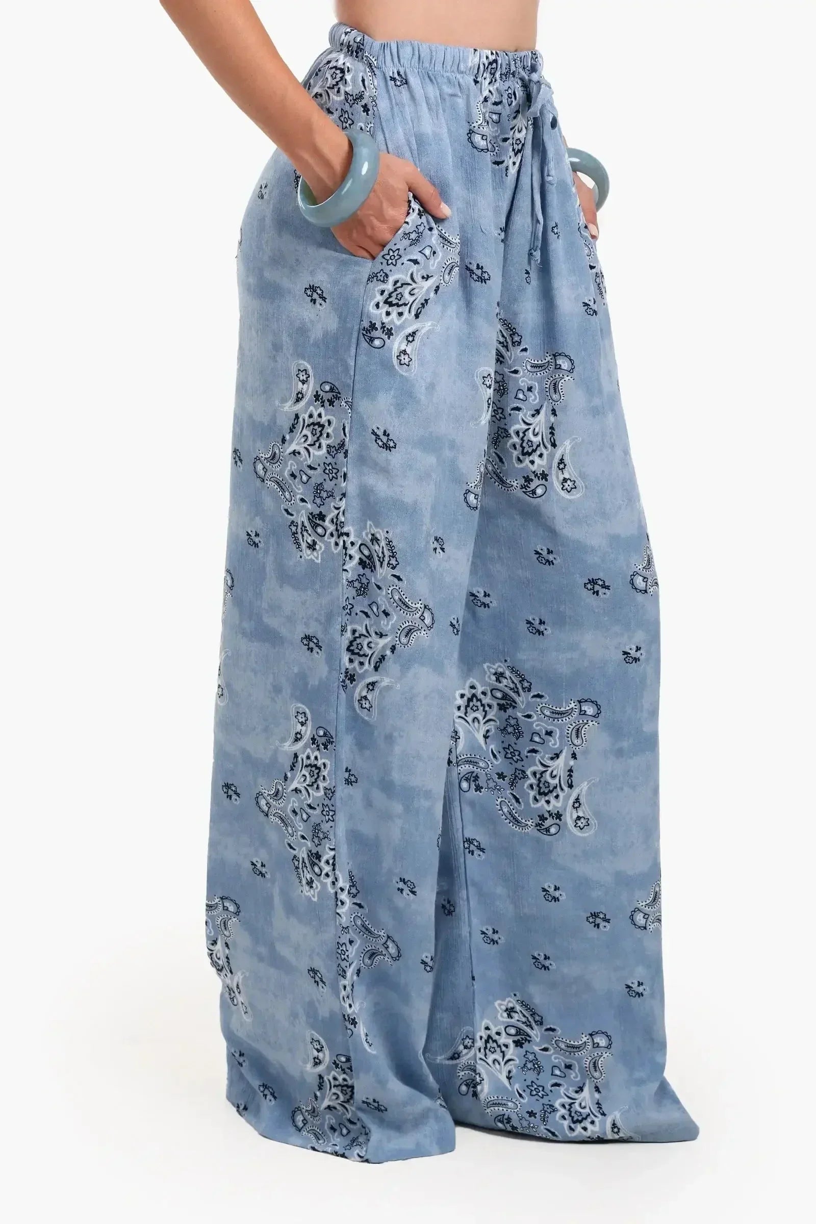 Carina - Printed Wide Leg Pants 2