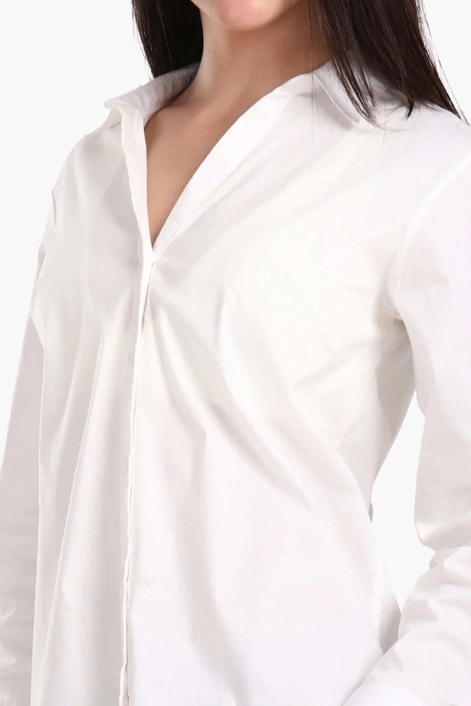 Clue - Collared V-Neck Poplin Shirt 5