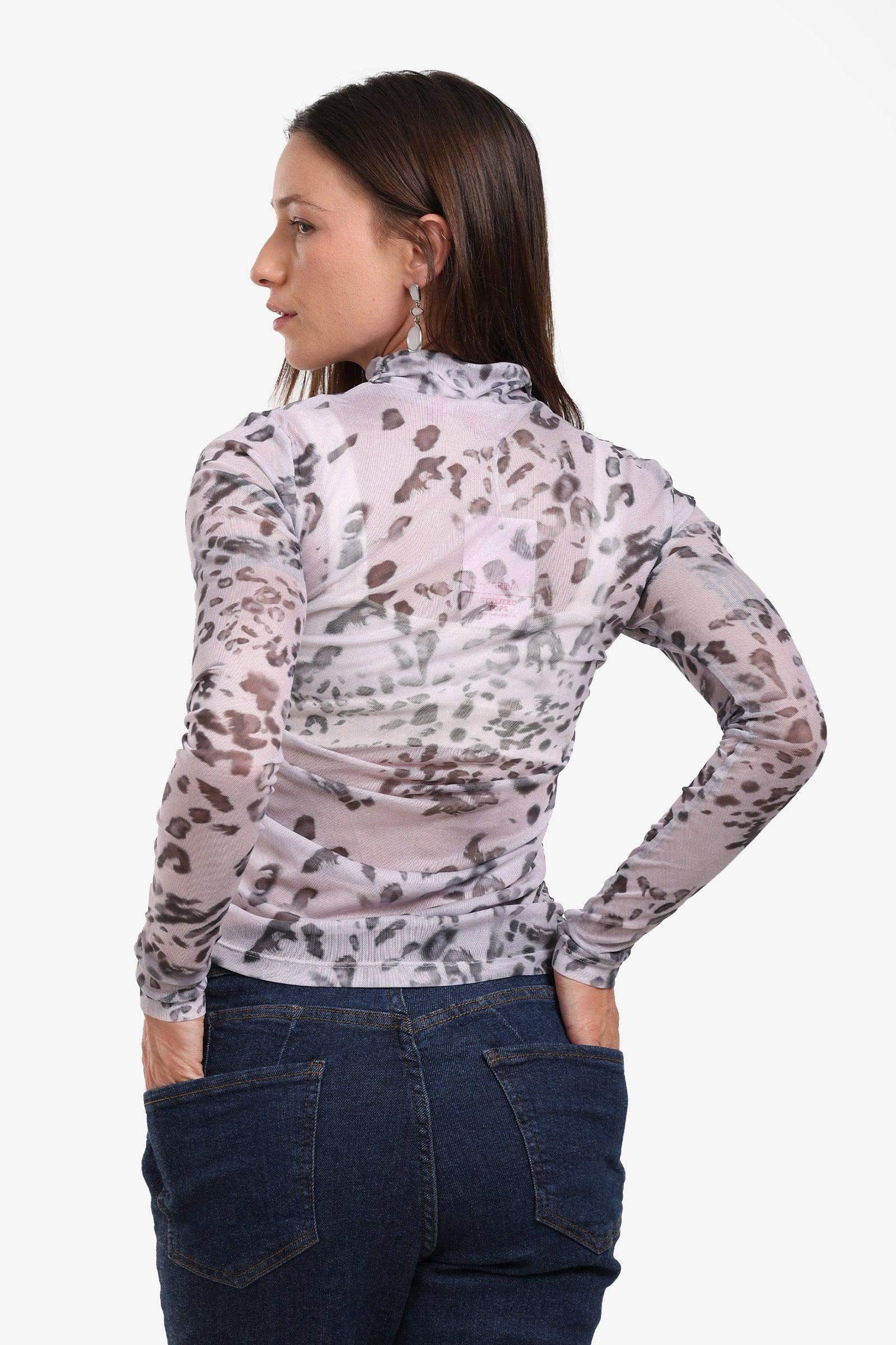 Carina - Leopard Print Mesh Top 3