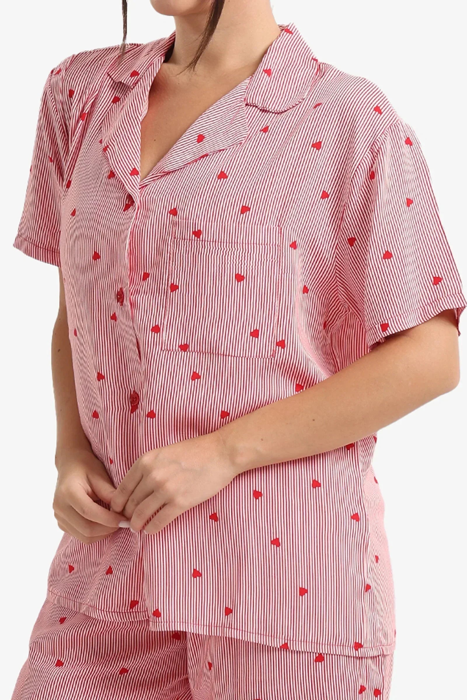 Carina - Striped Midi Pyjama Set 3