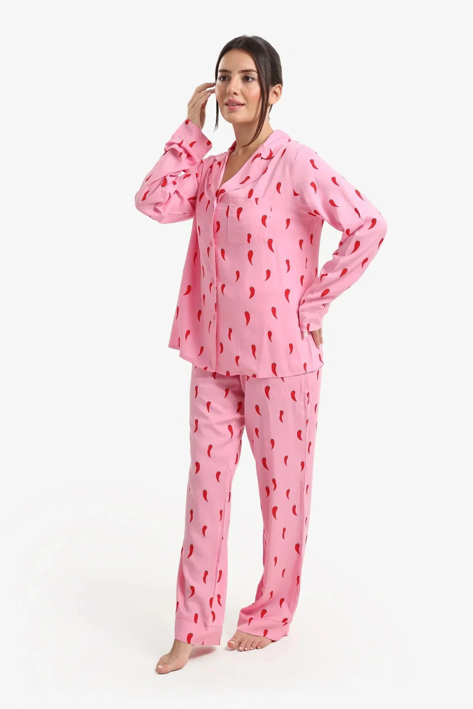 Carina - Pepper Print Relaxed Pyjama Set 2