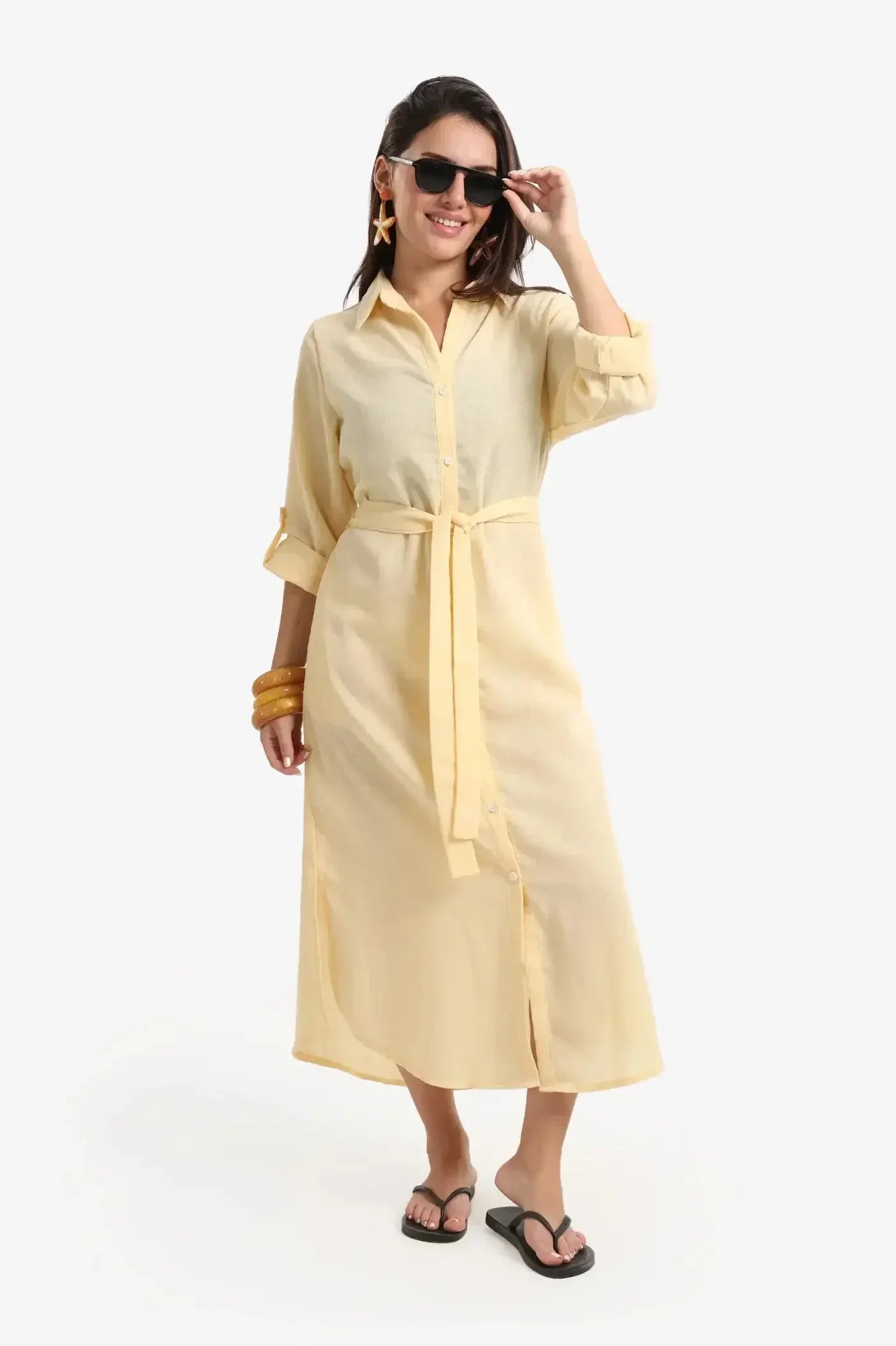 Carina - Beach Dress with Deatchable Belt 1