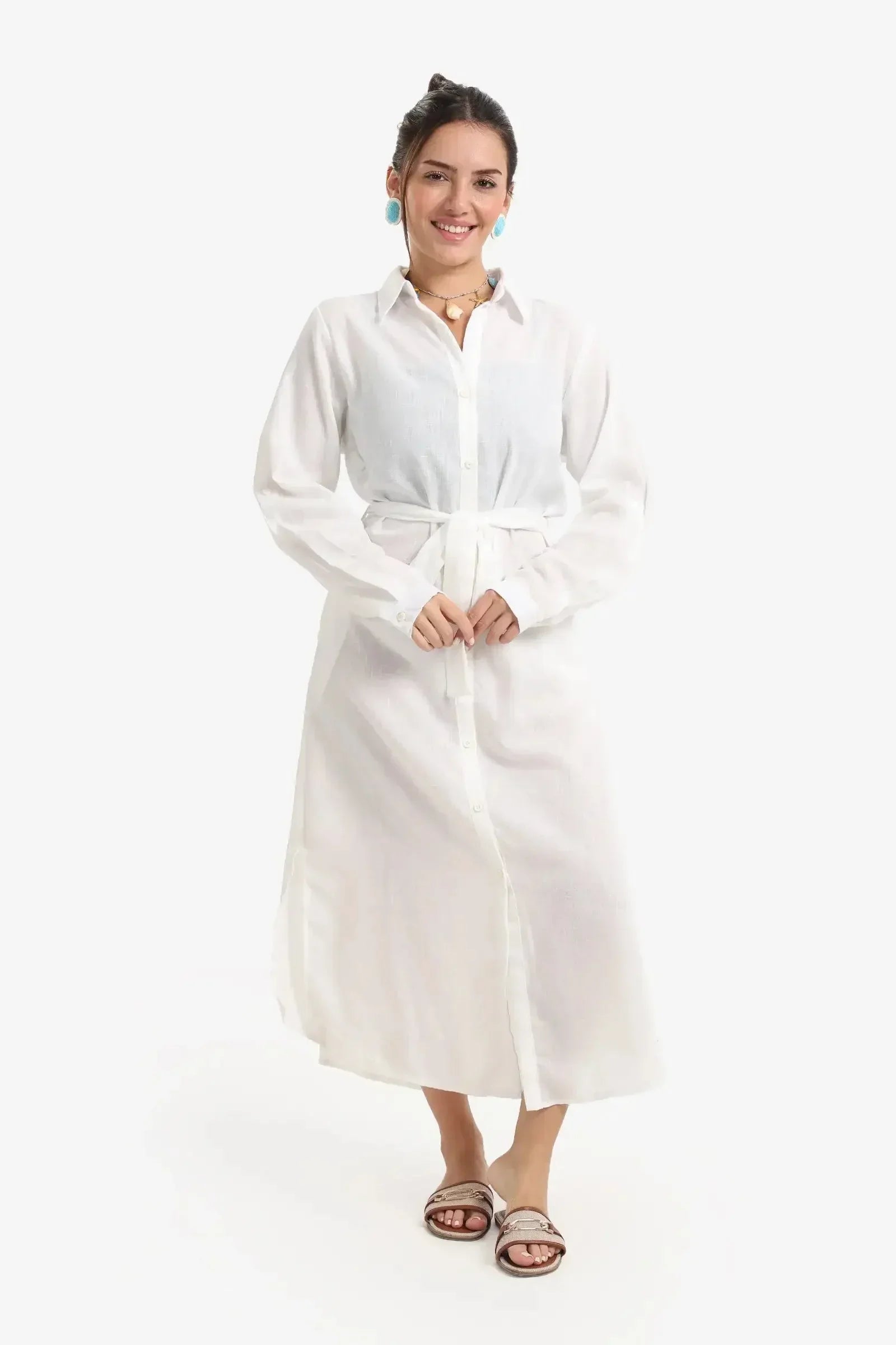 Carina - Beach Dress with Deatchable Belt 9