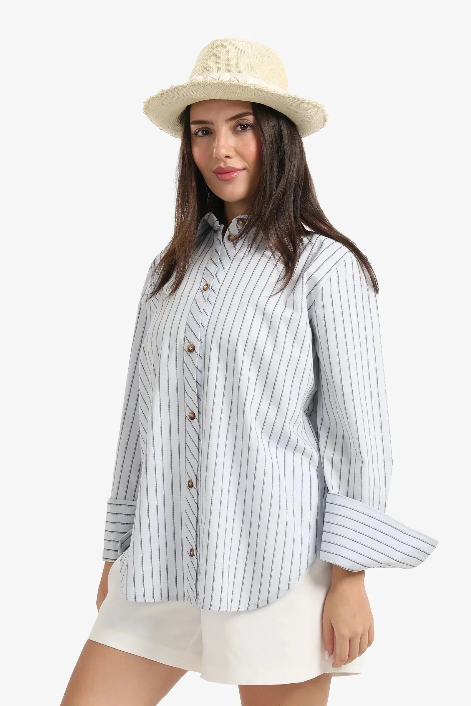 Carina - Blue Striped Shirt 2
