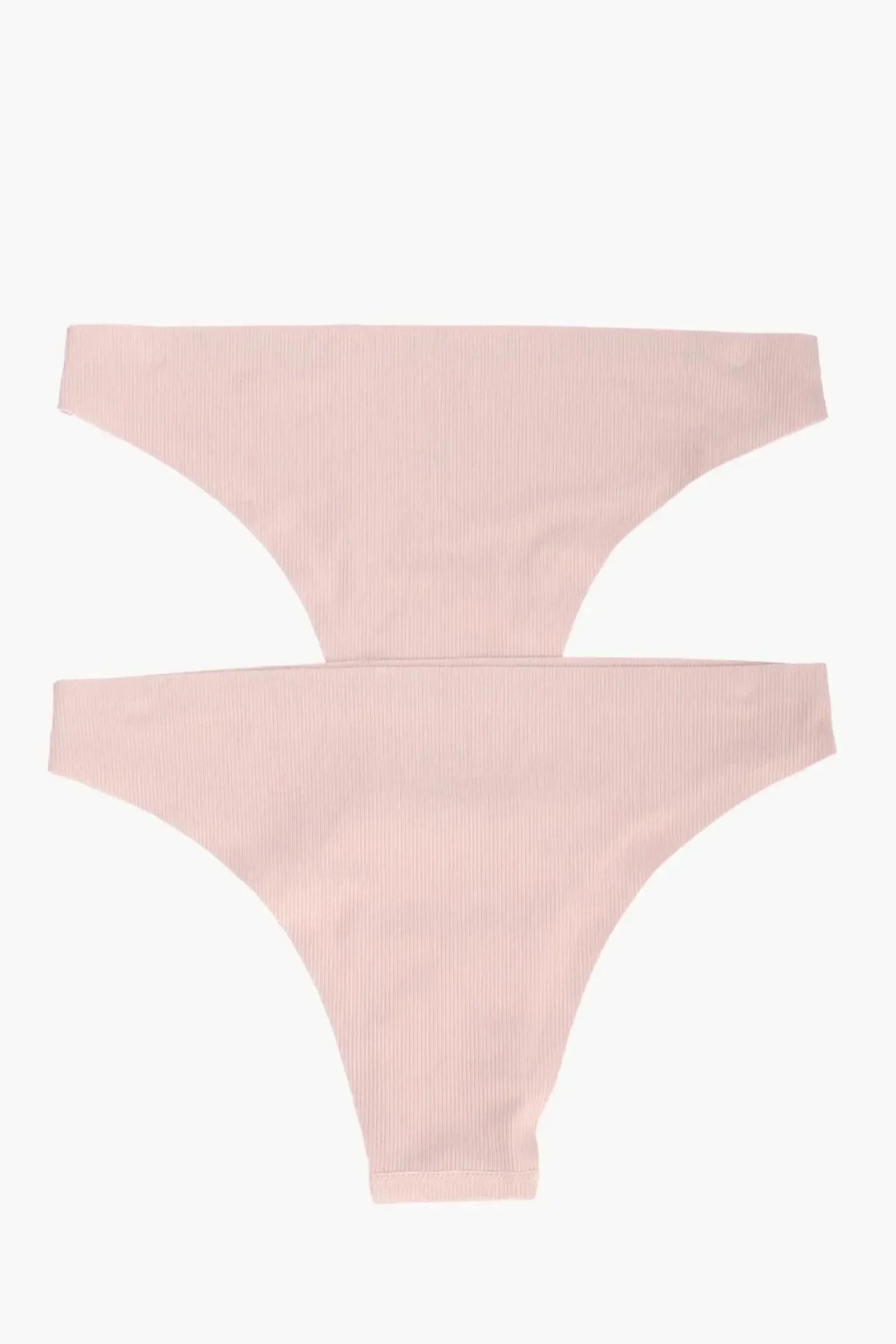 Carina - Seamless Ribbed Bikini Panties - 2 Pcs 5