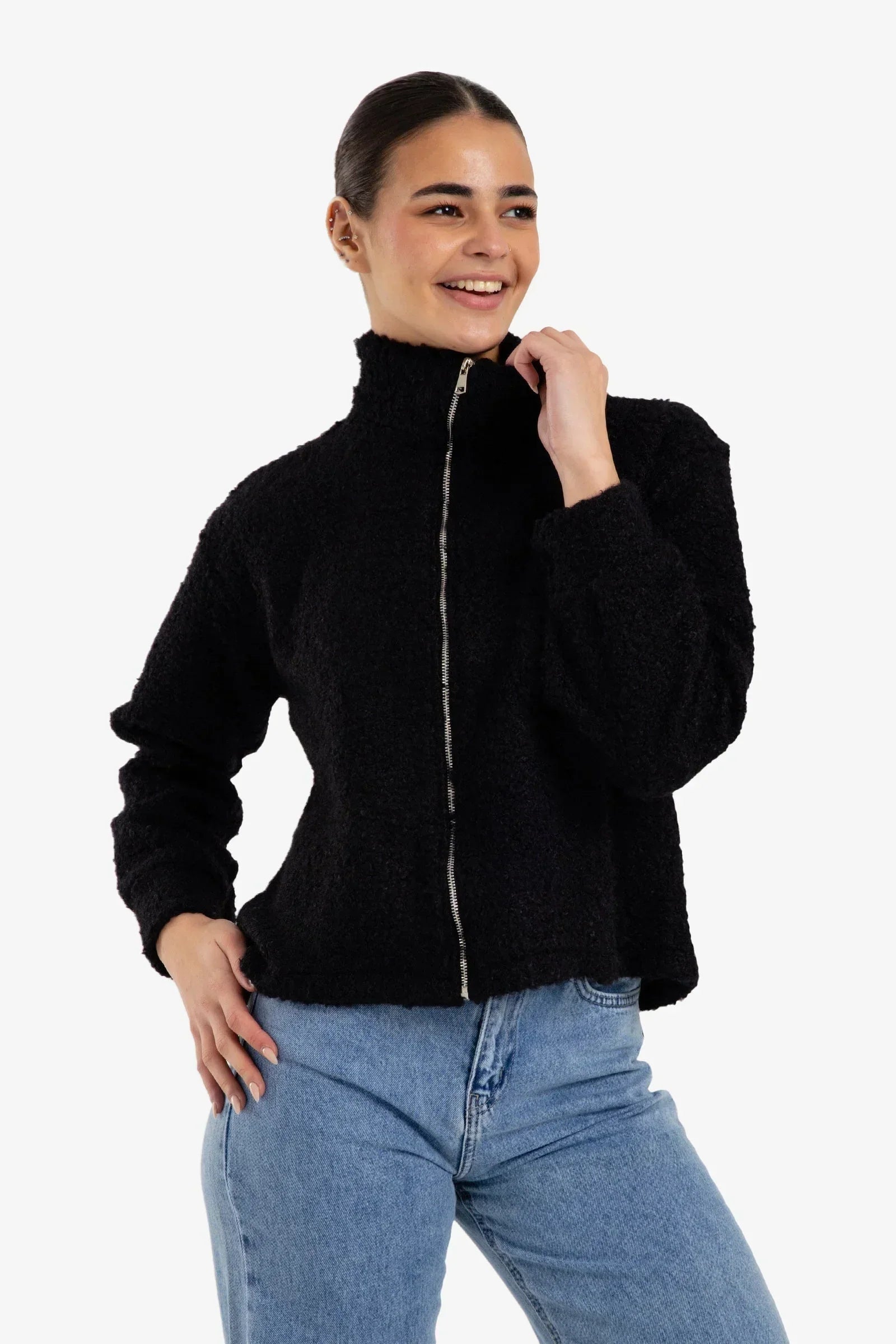 Clue - Stand Collar Wool Jacket 1