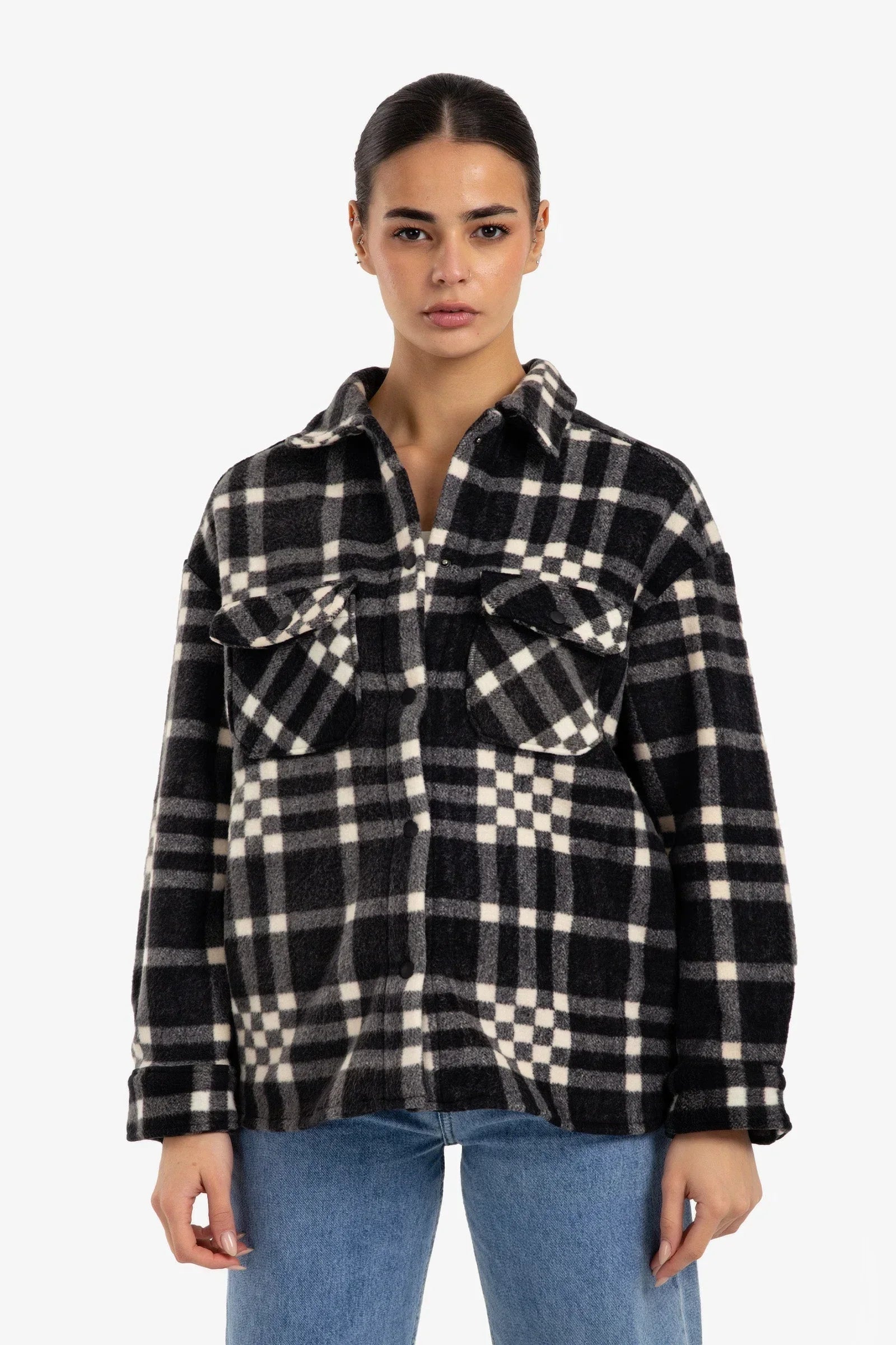 Clue - Plaid Buttoned Overshirt 7