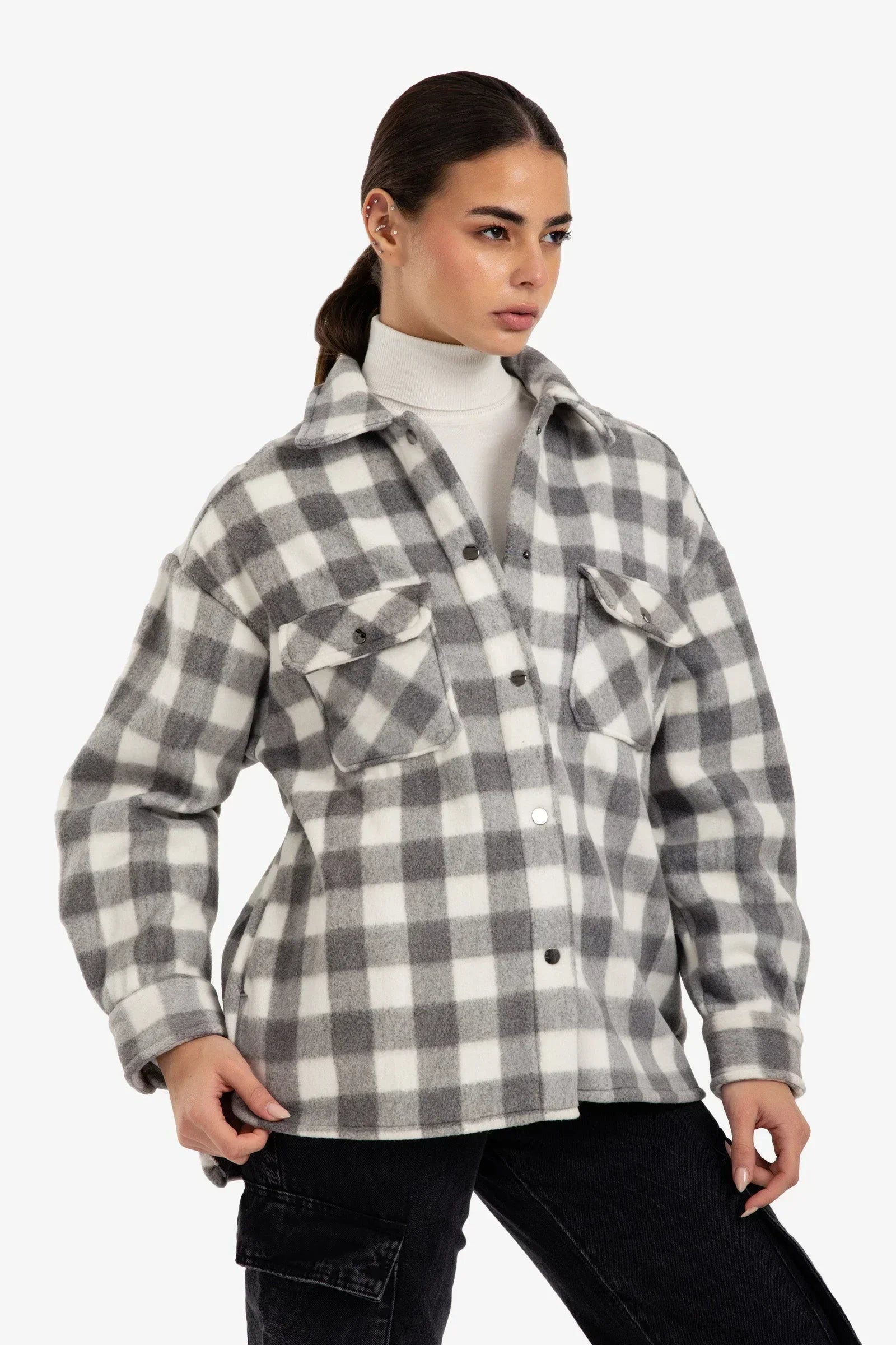 Clue - Plaid Buttoned Overshirt 1