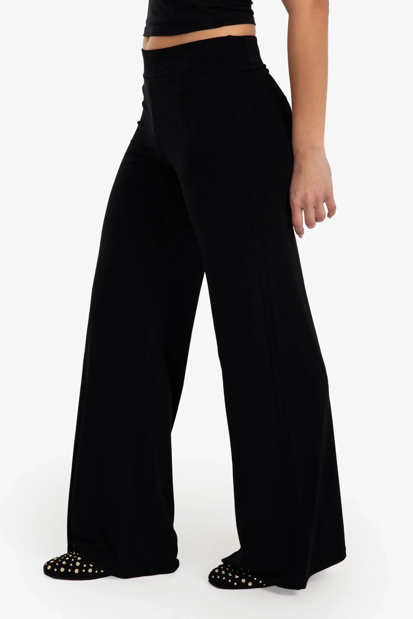 Clue - Elastic Waist Wide Leg Pants 2