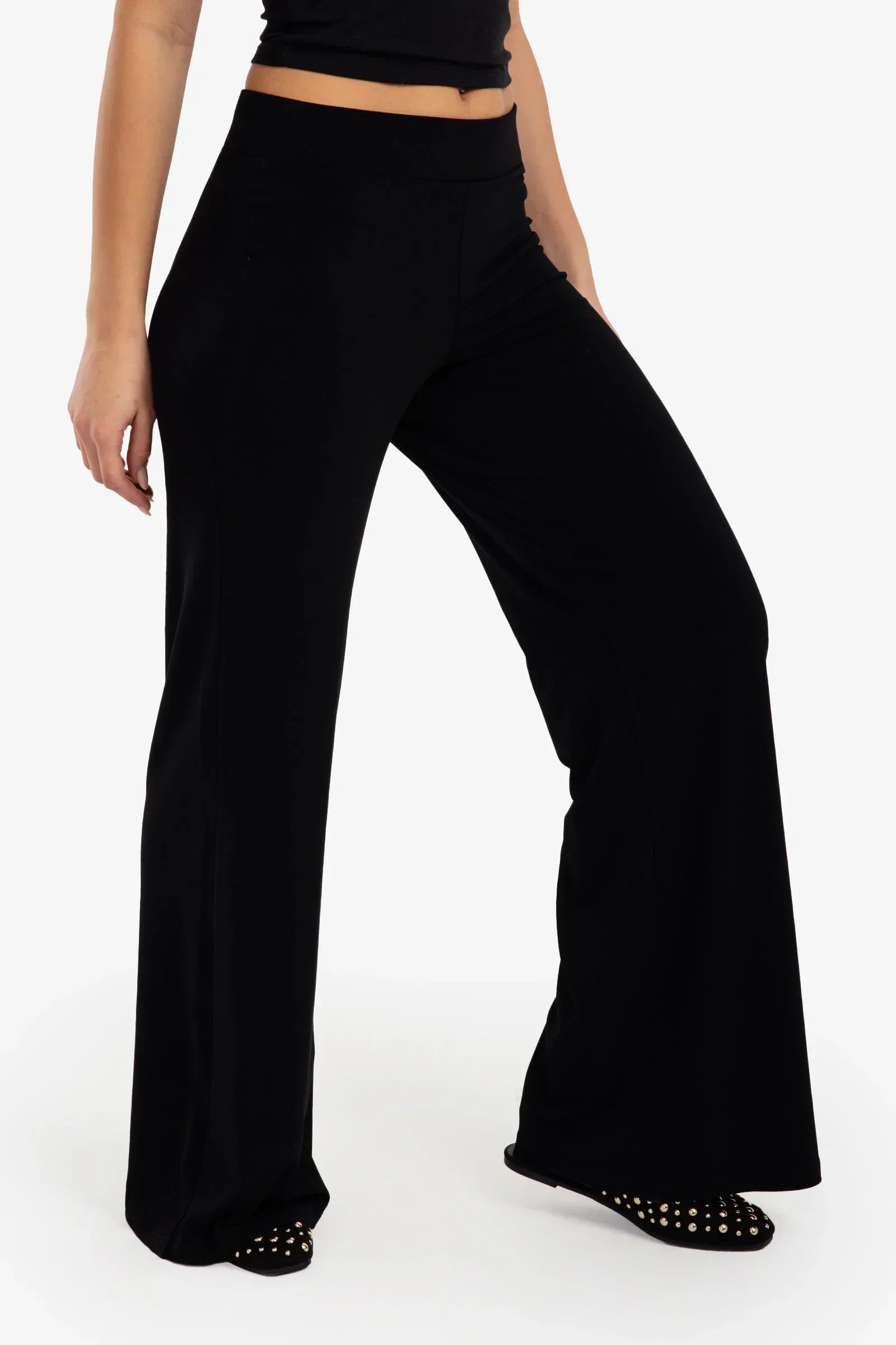 Clue - Elastic Waist Wide Leg Pants 5