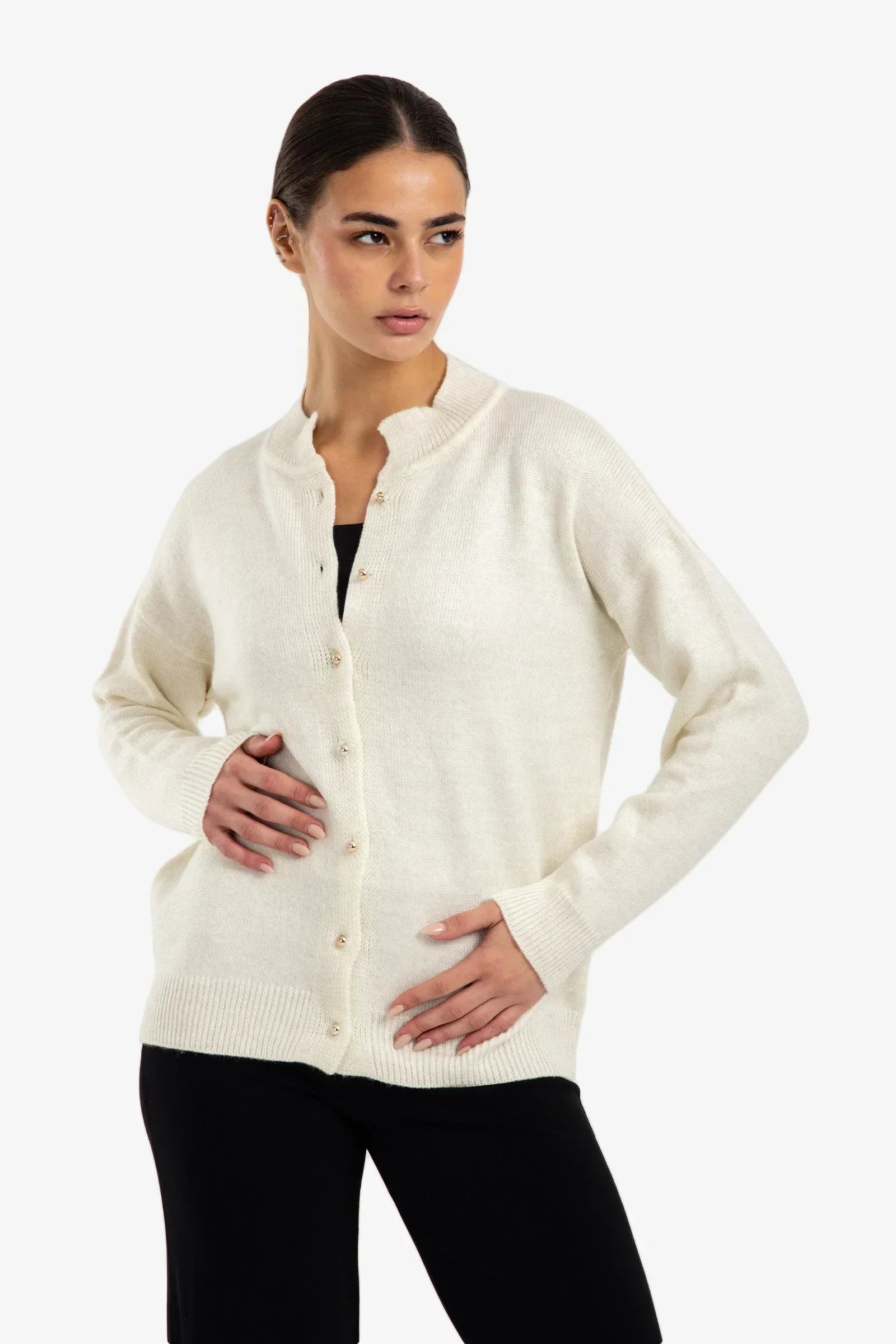 Clue - Knit Button-Front Cardigan 3