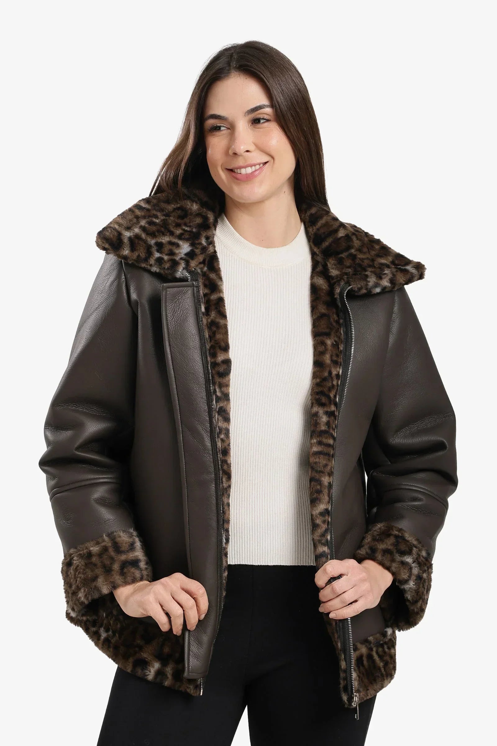 Clue - Fur-Lined Leather Jacket 1