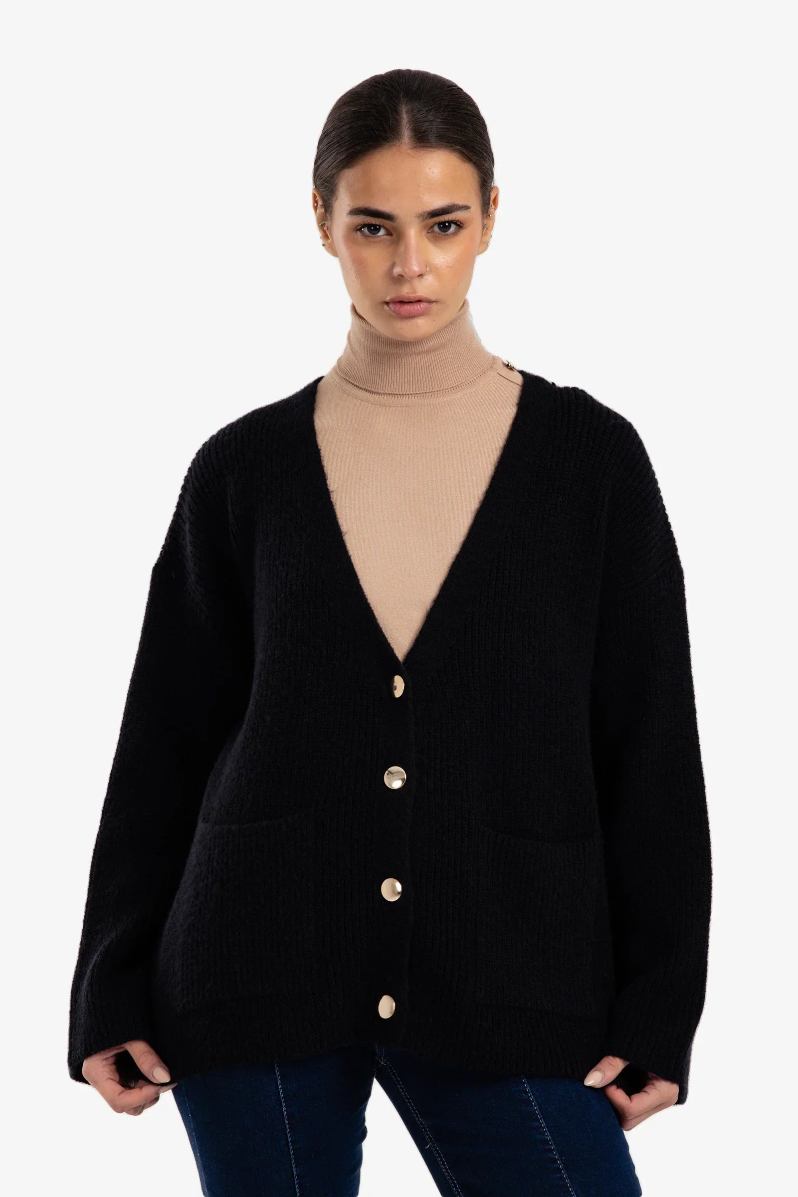 Button-Down Relaxed Cardigan - Clue 7