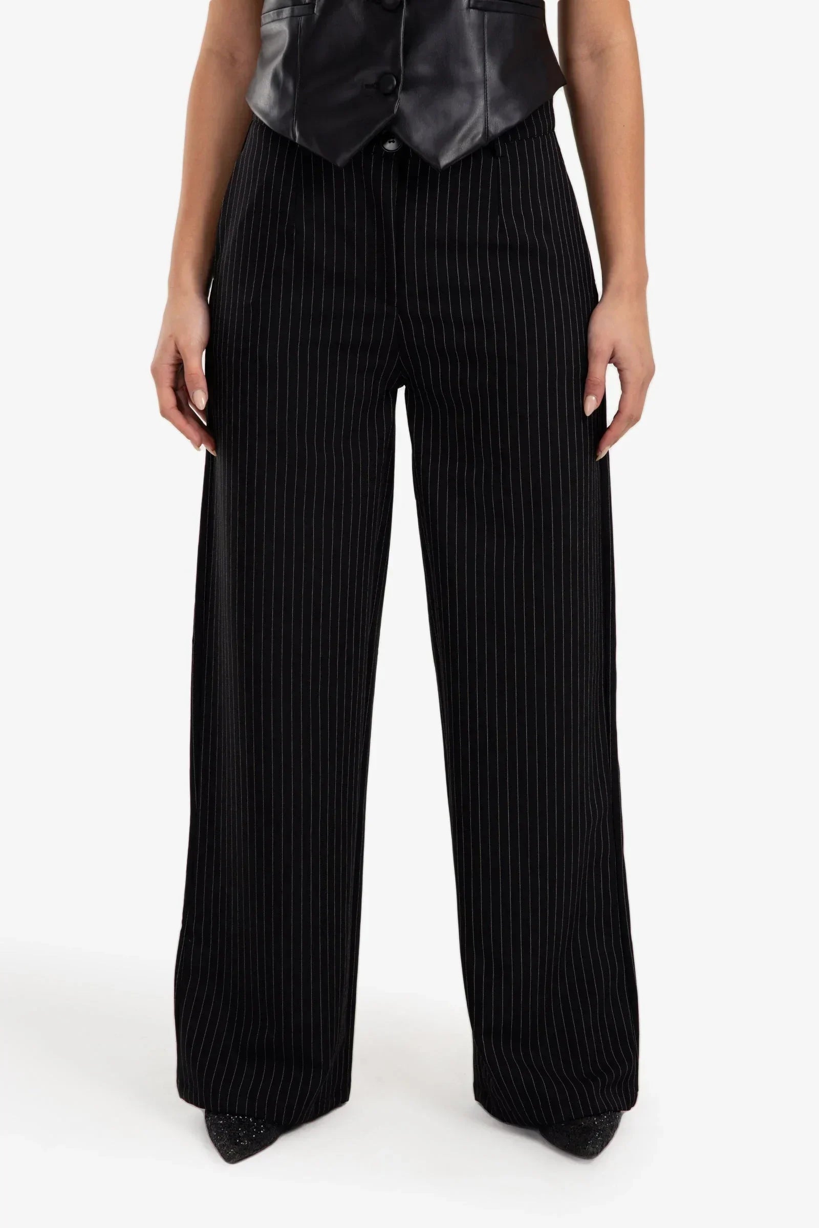 Clue - Striped Zip-up Pants 5
