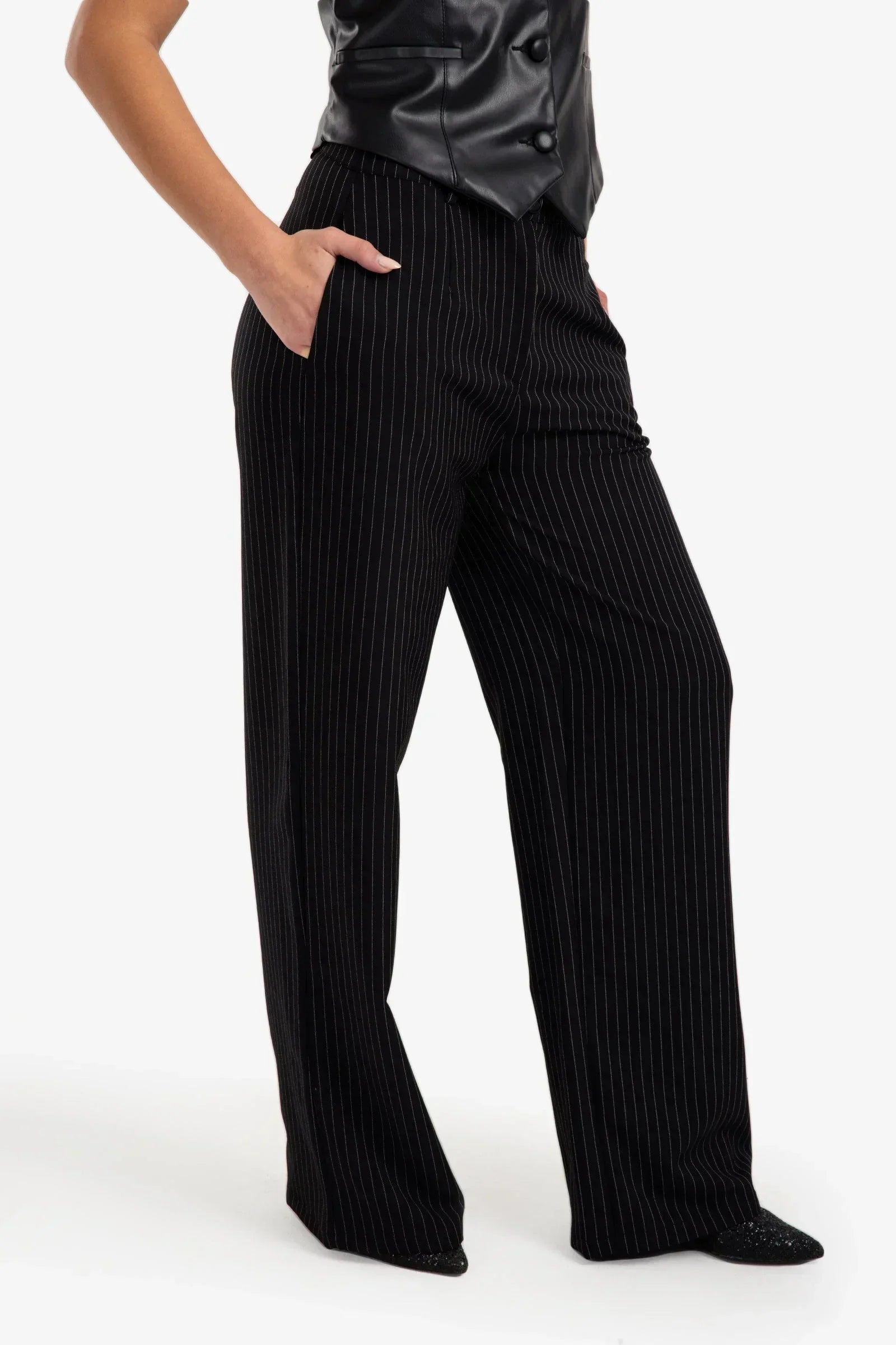 Clue - Striped Zip-up Pants 2