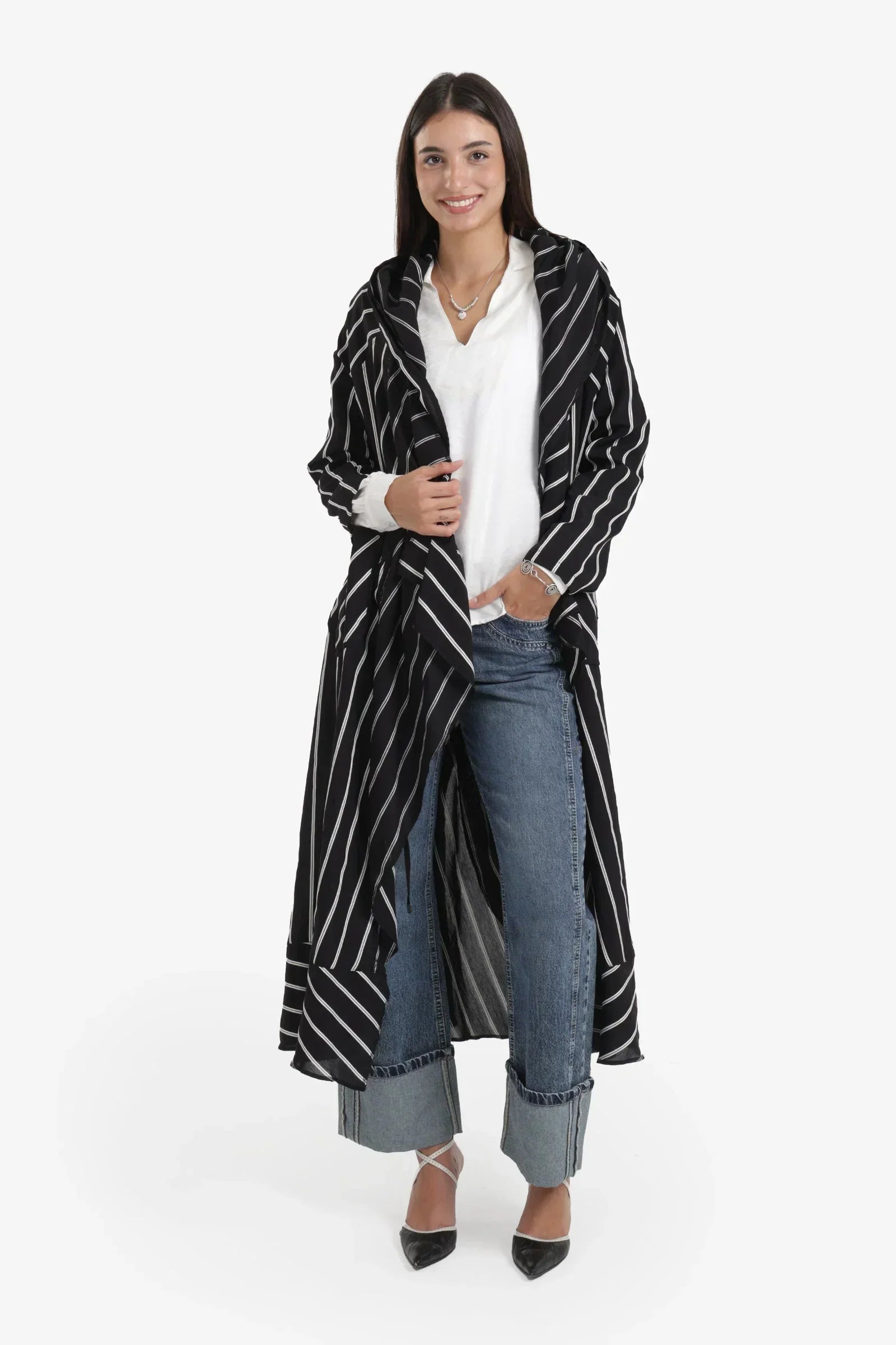 Clue - Hooded Striped Cardigan 1