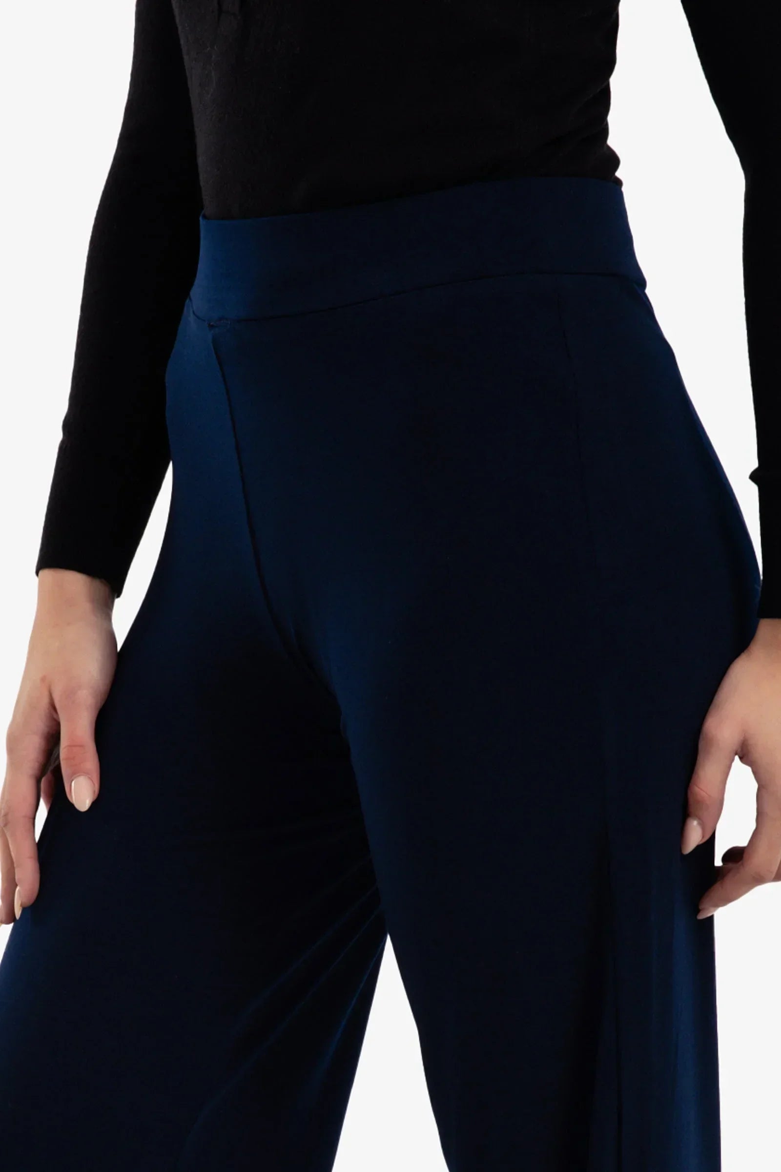Clue - Elastic Waist Wide Leg Pants 9