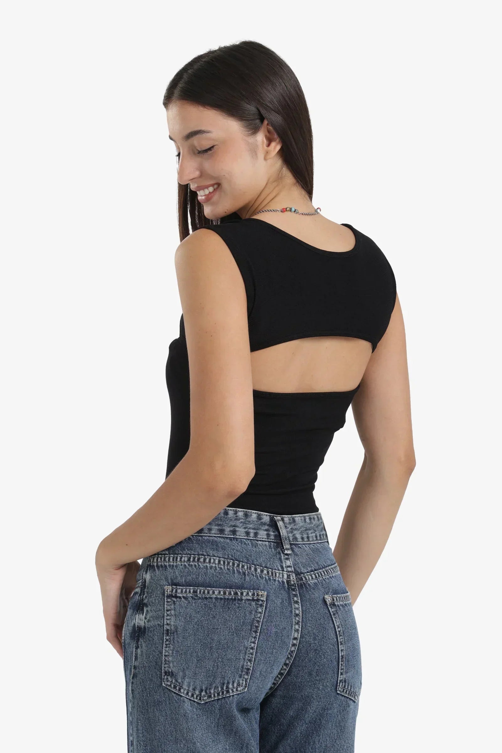 Clue - Cut-Out Microfiber Bodysuit 3