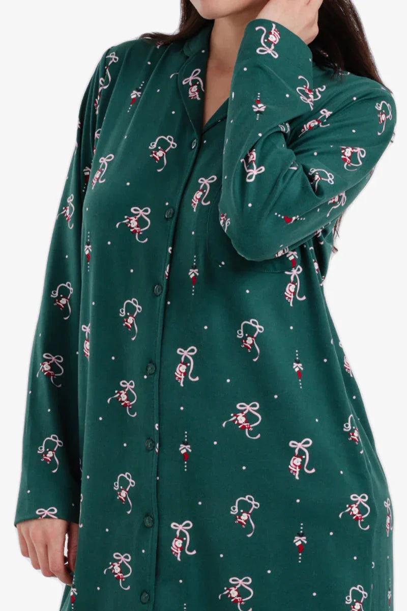 Carina - Christmas Button-Down Nightgown 5