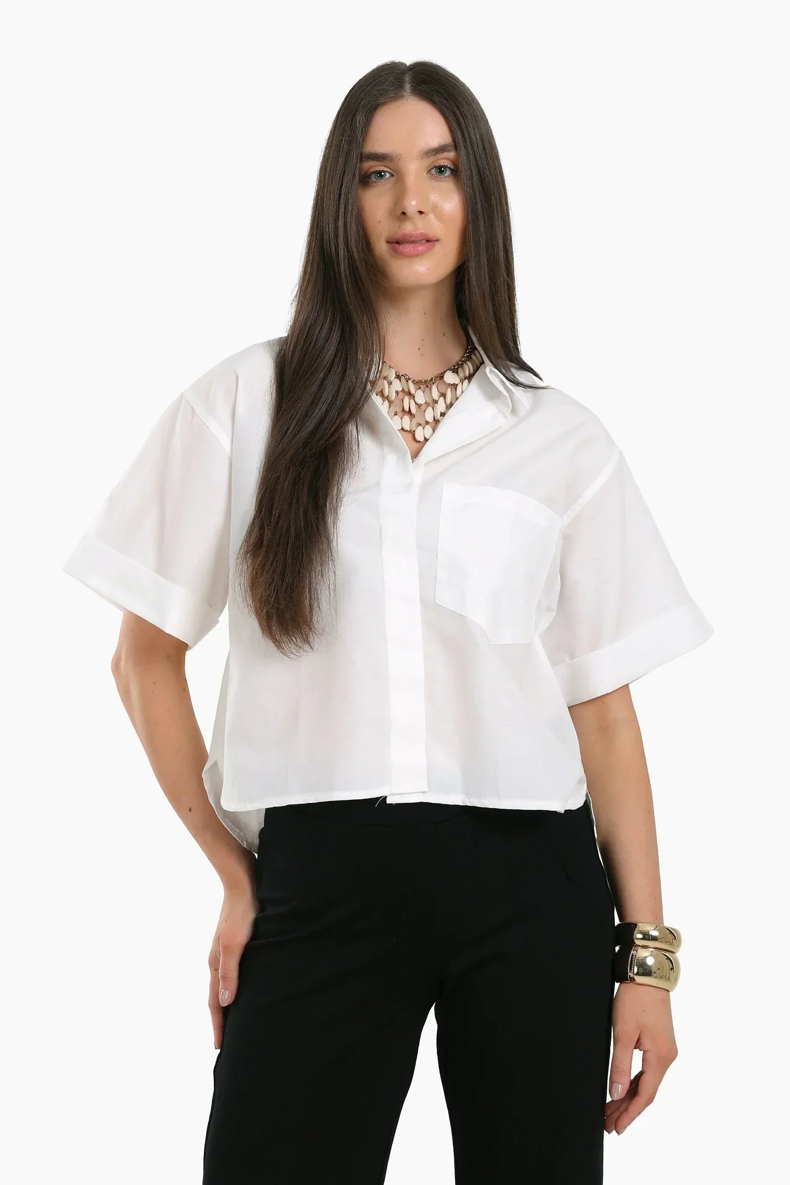 Clue - White Short Sleeves Shirt 1