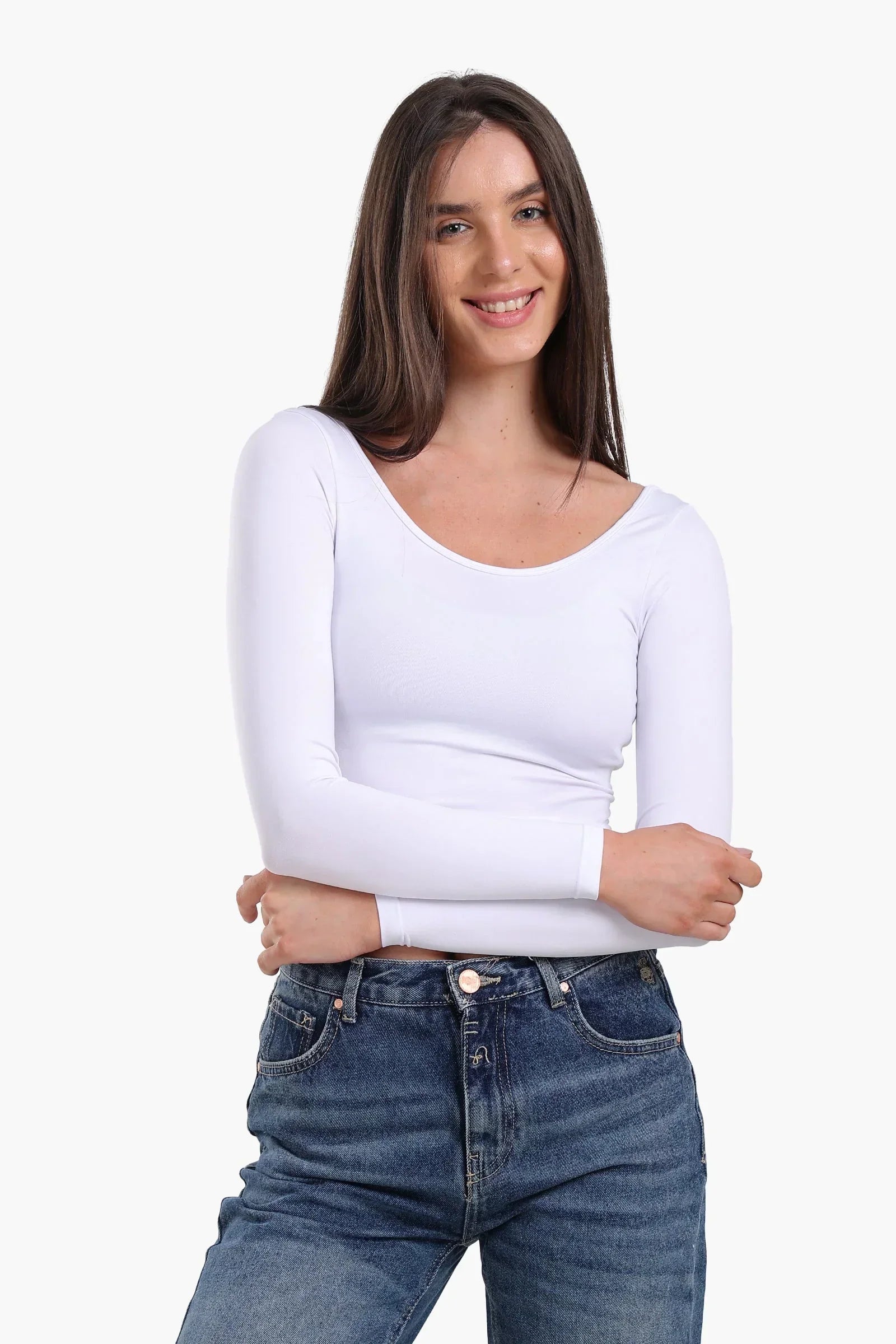 Clue - Off-Shoulder Long Sleeve Top 1