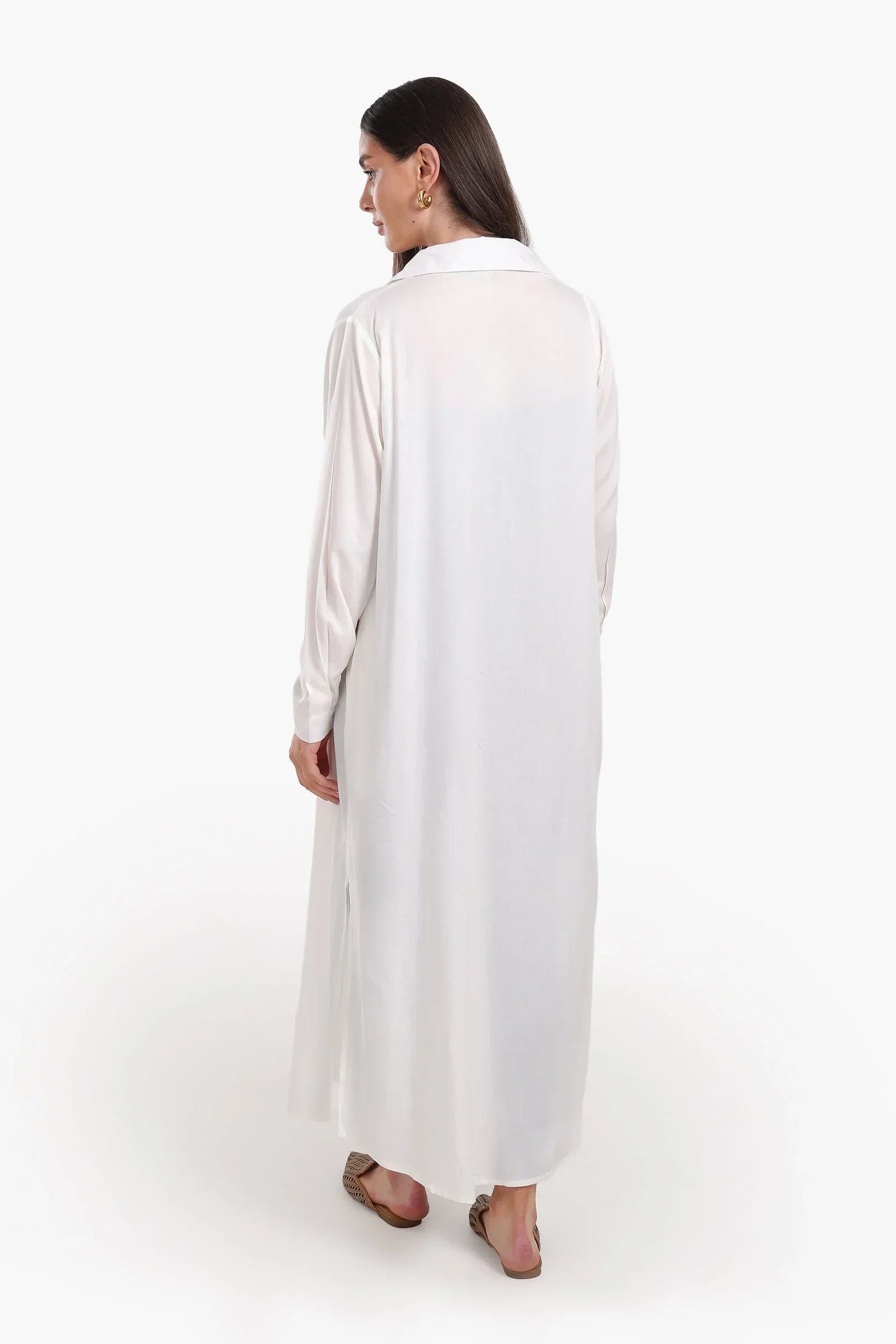 Clue - V-Collared Neck Shirt Dress 6