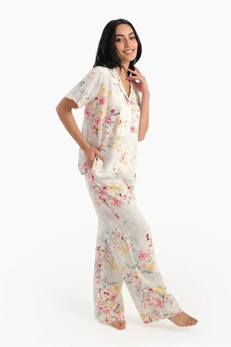 Carina - Short Sleeves Floral Pyjama Set 2