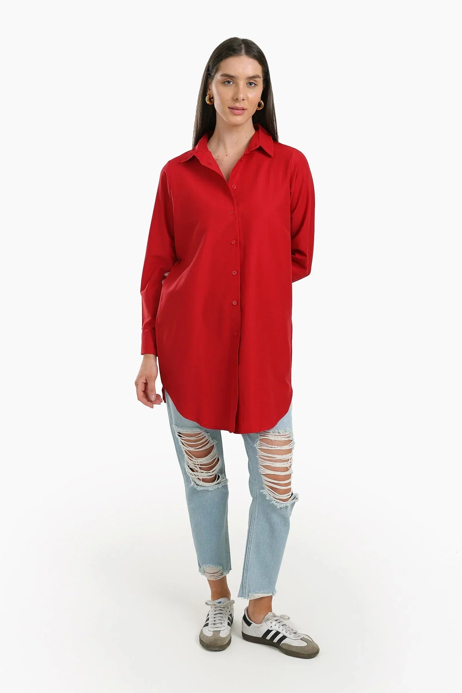 Clue - Round Hem Long Shirt 10