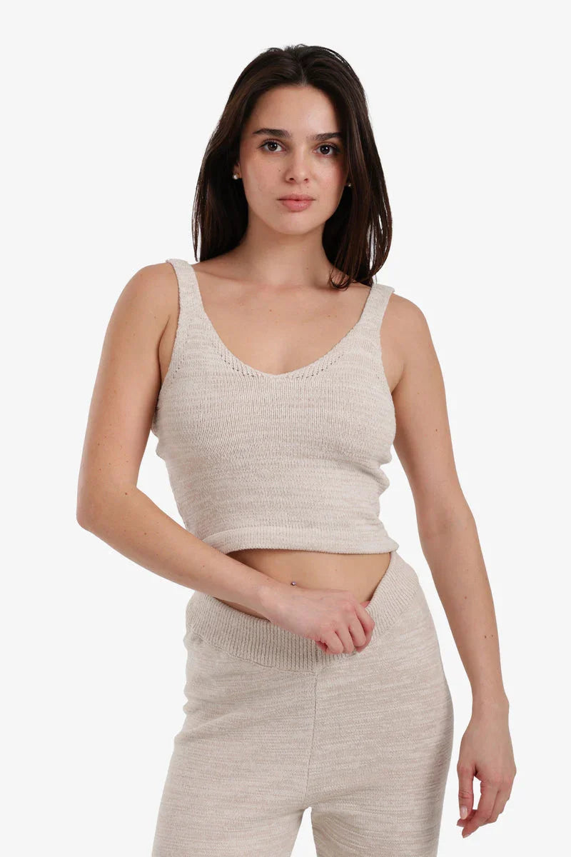 Carina - Sleeveless Cropped Pyjama Top 1