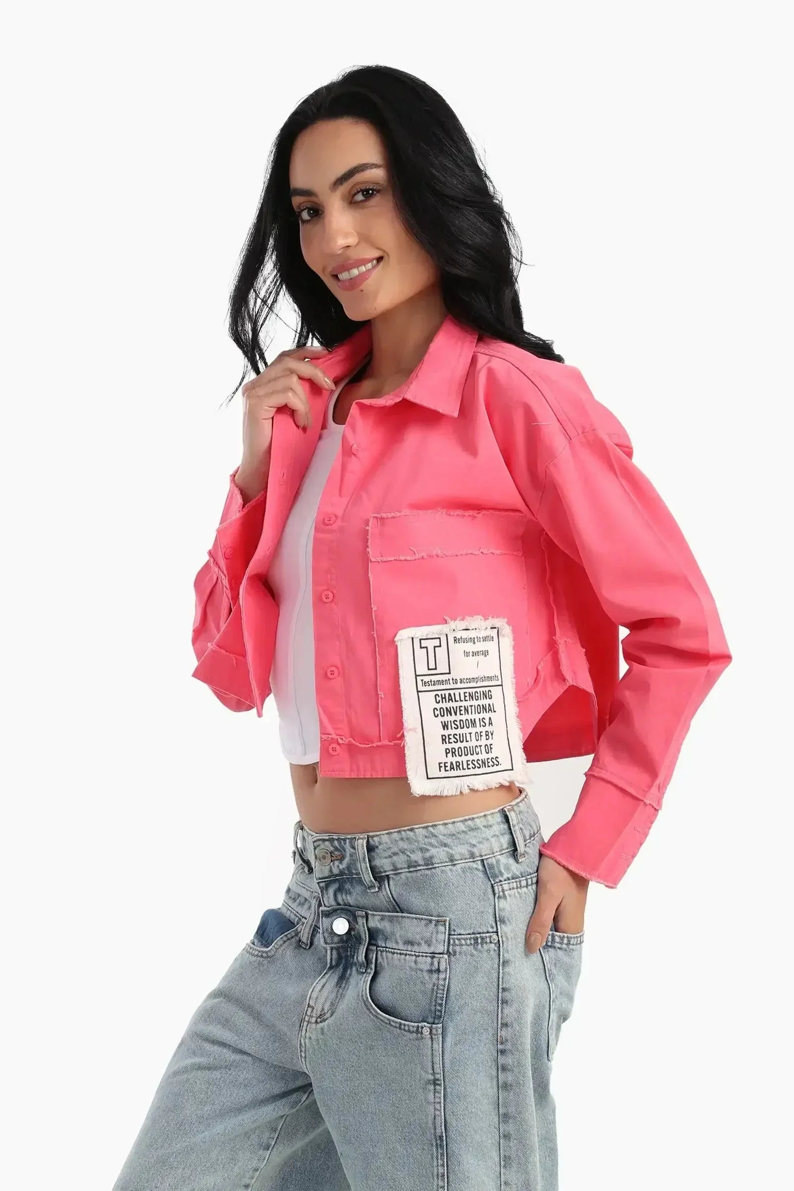 Carina - Cropped Shirt with Side Print 5