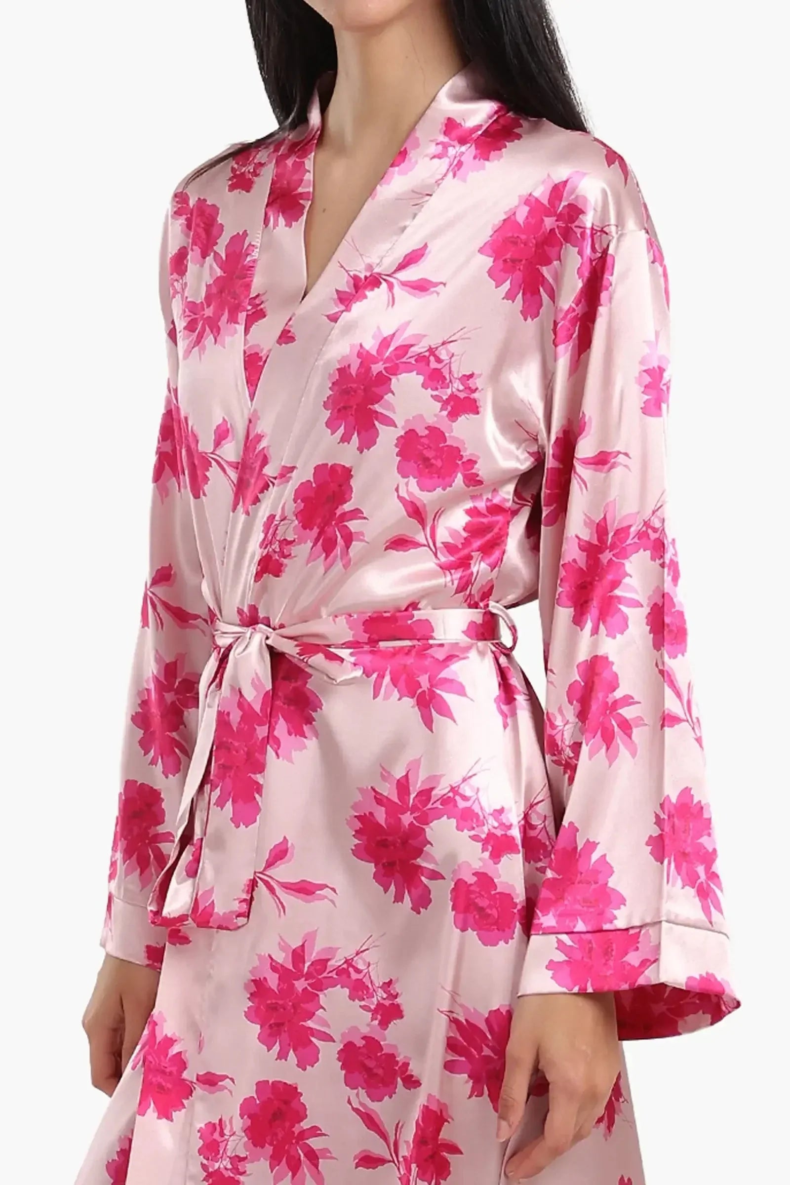 Carina - Floral Satin Robe 3