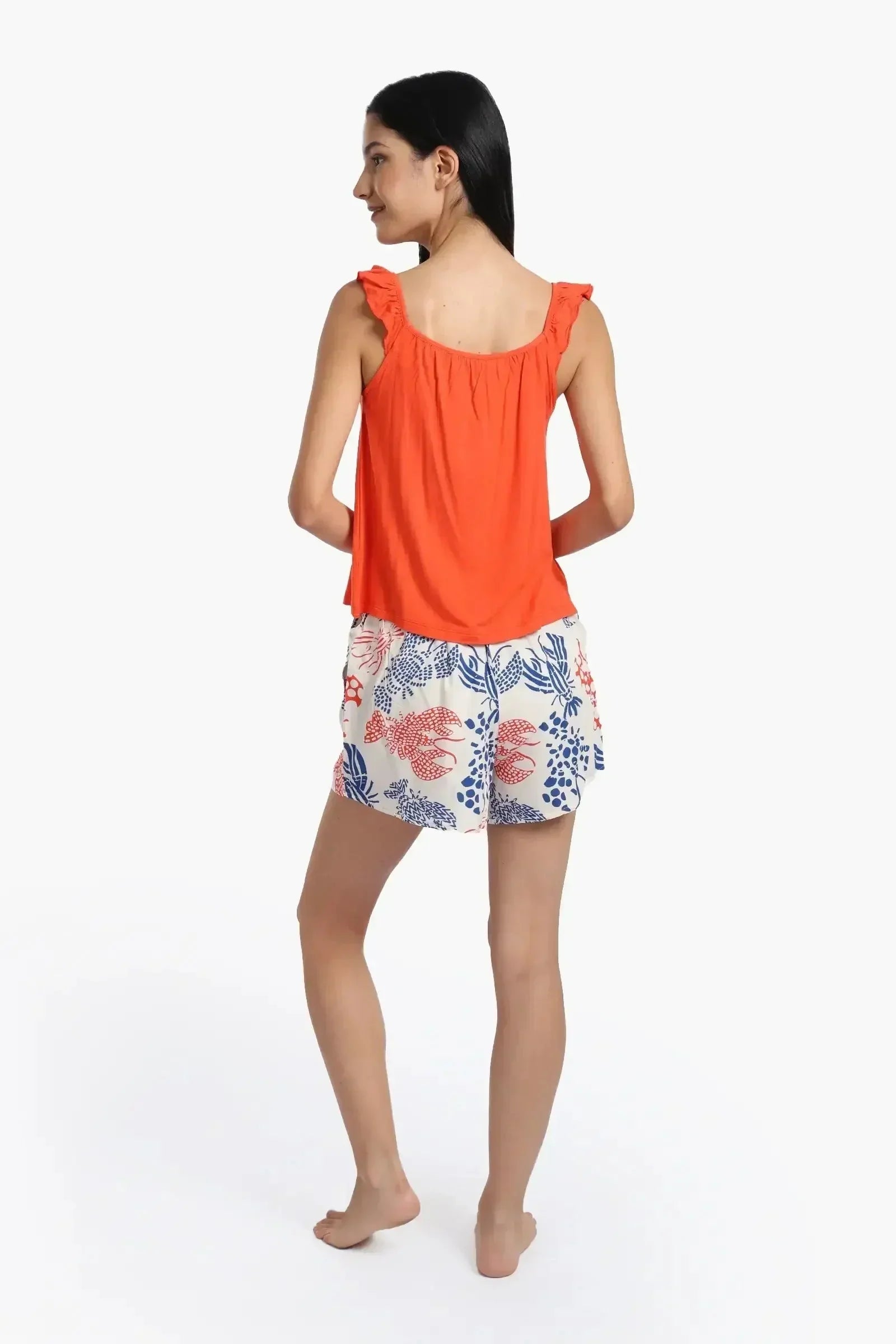 Carina - Pyjama Set with Ruffle Strap Detail 3