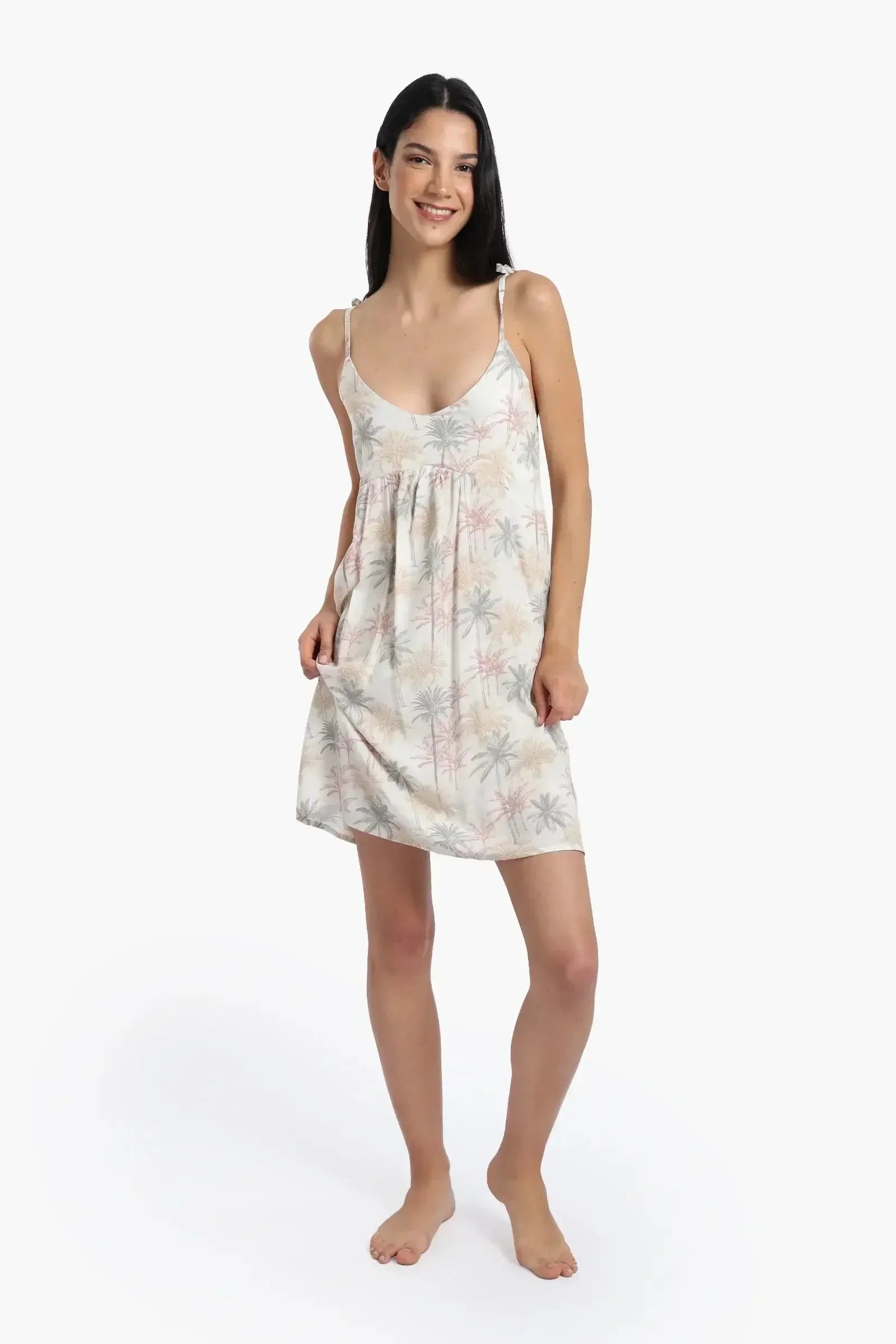 Carina - Palm Printed Nightgown 2