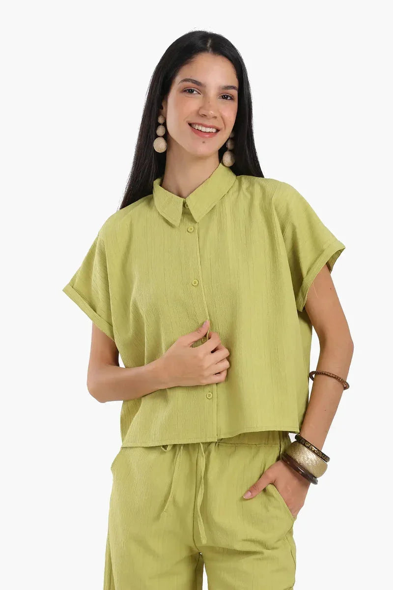 Carina - Textured Pattern Lounge Shirt 4