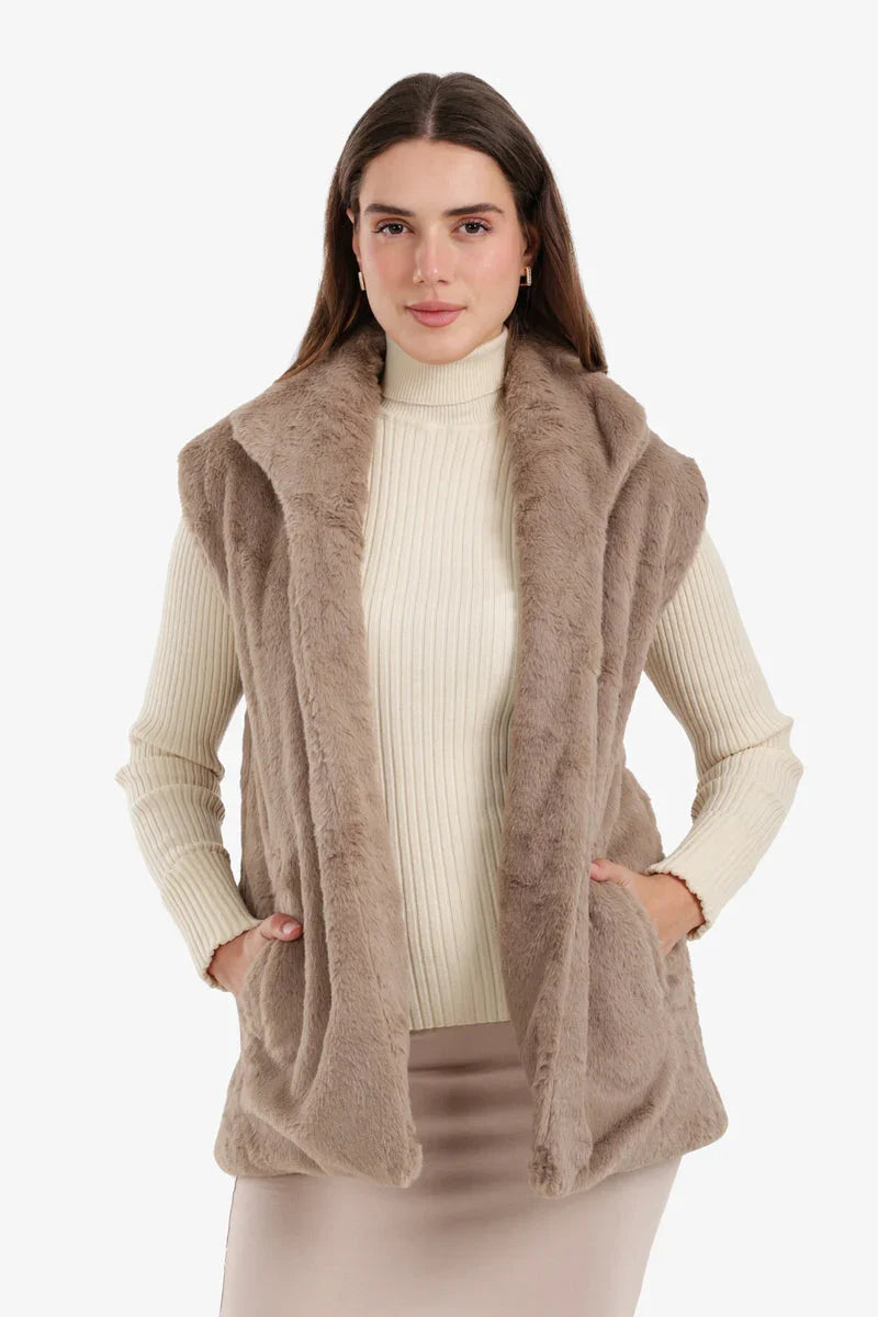 Carina - Open Neckline Sleeveless Vest 6