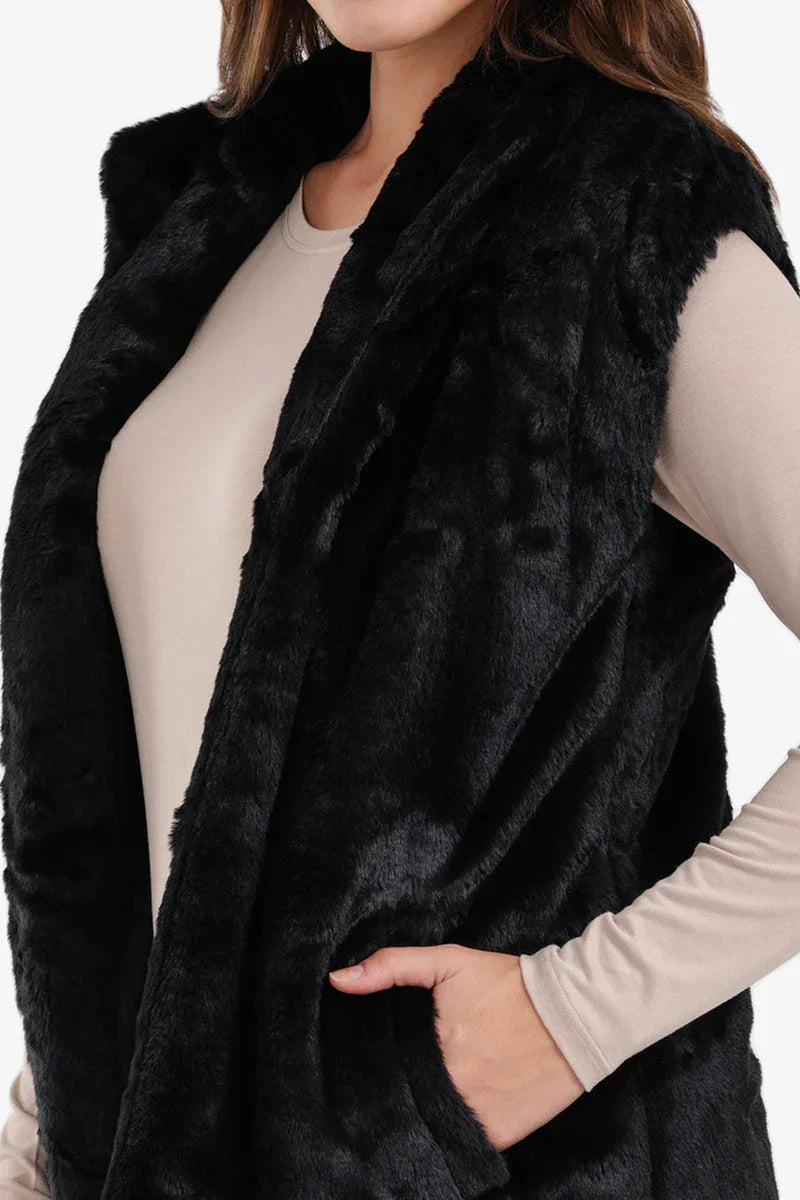 Carina - Open Neckline Sleeveless Vest 5