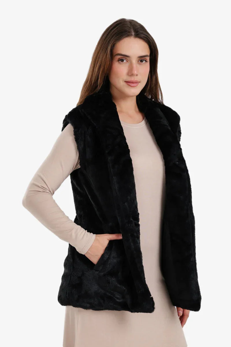 Carina - Open Neckline Sleeveless Vest 3