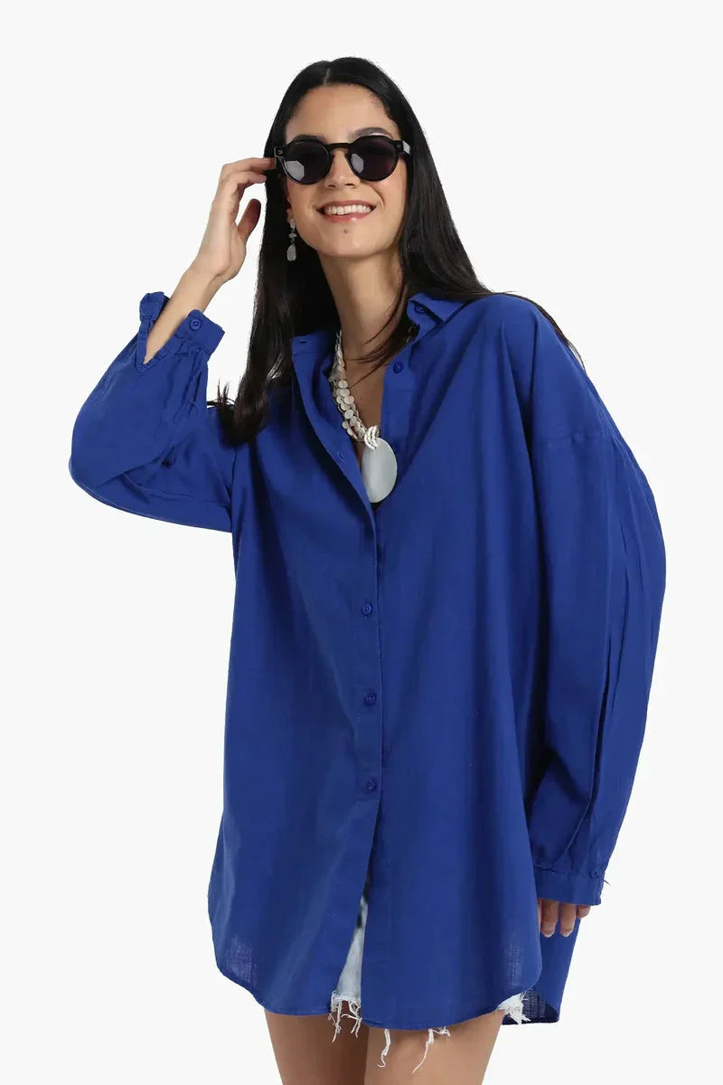 Carina - Linen Dropped Shoulder Shirt 2