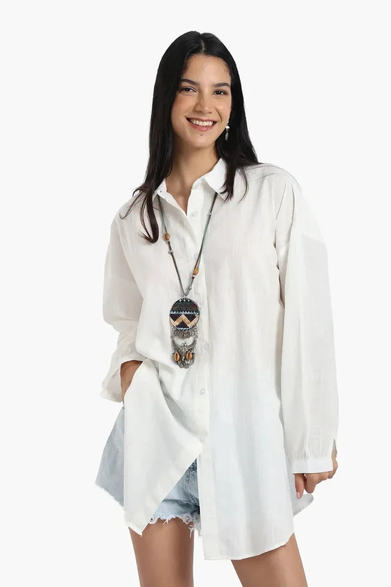 Carina - Linen Dropped Shoulder Shirt 4