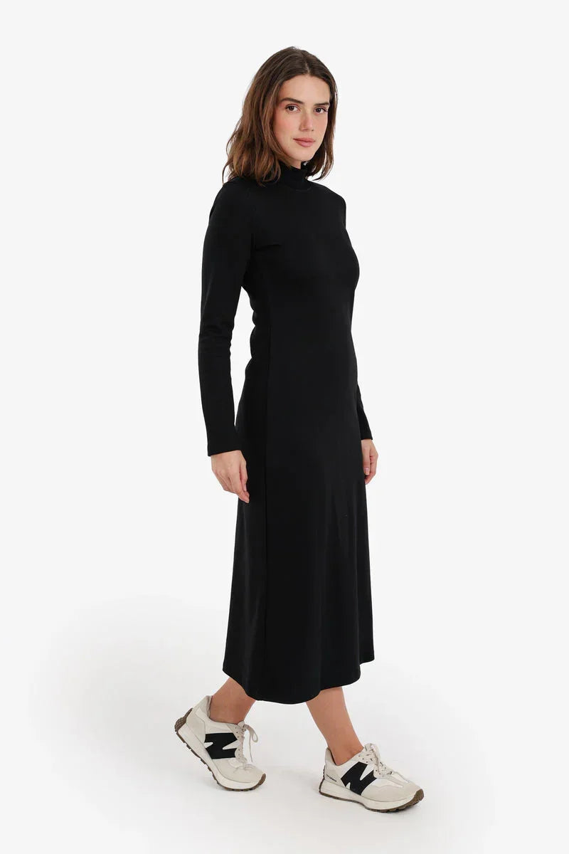 Mock Neck Midi Dress - Carina