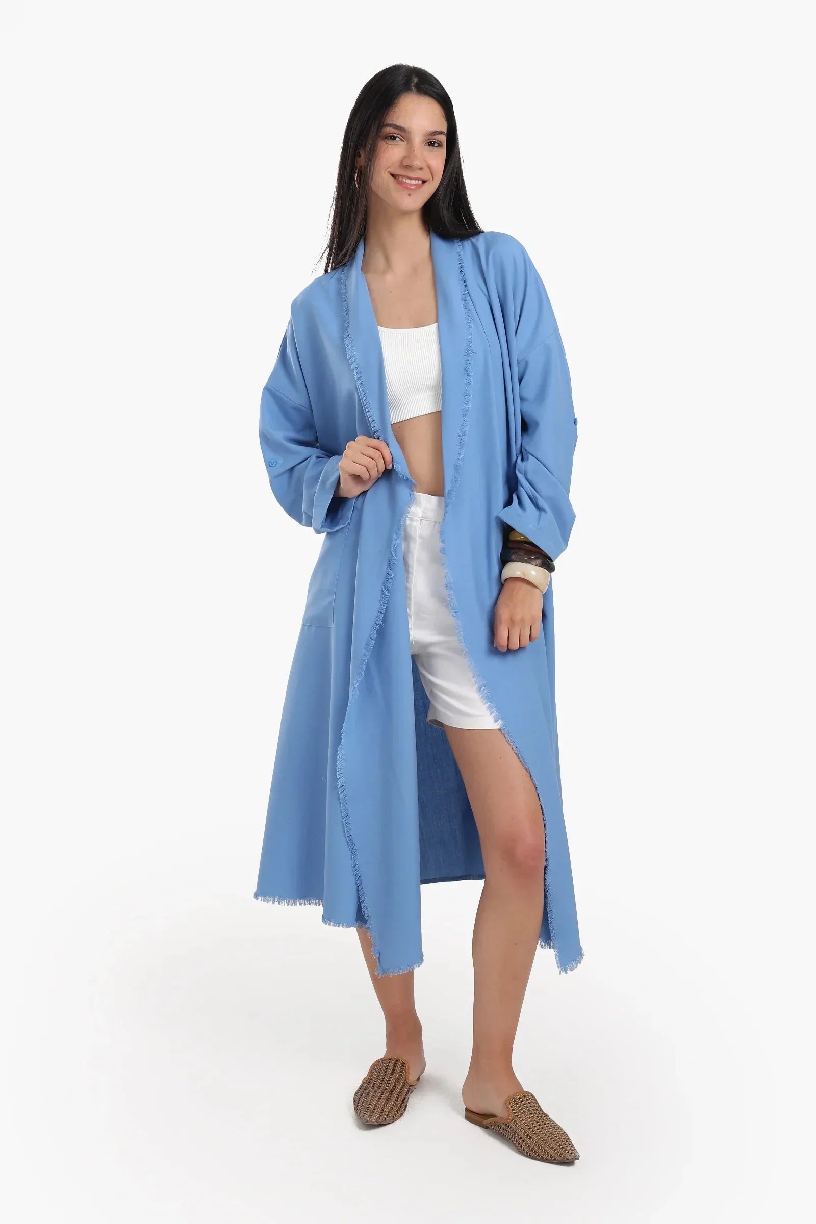 Carina - Flowing Polyester Kimono 1