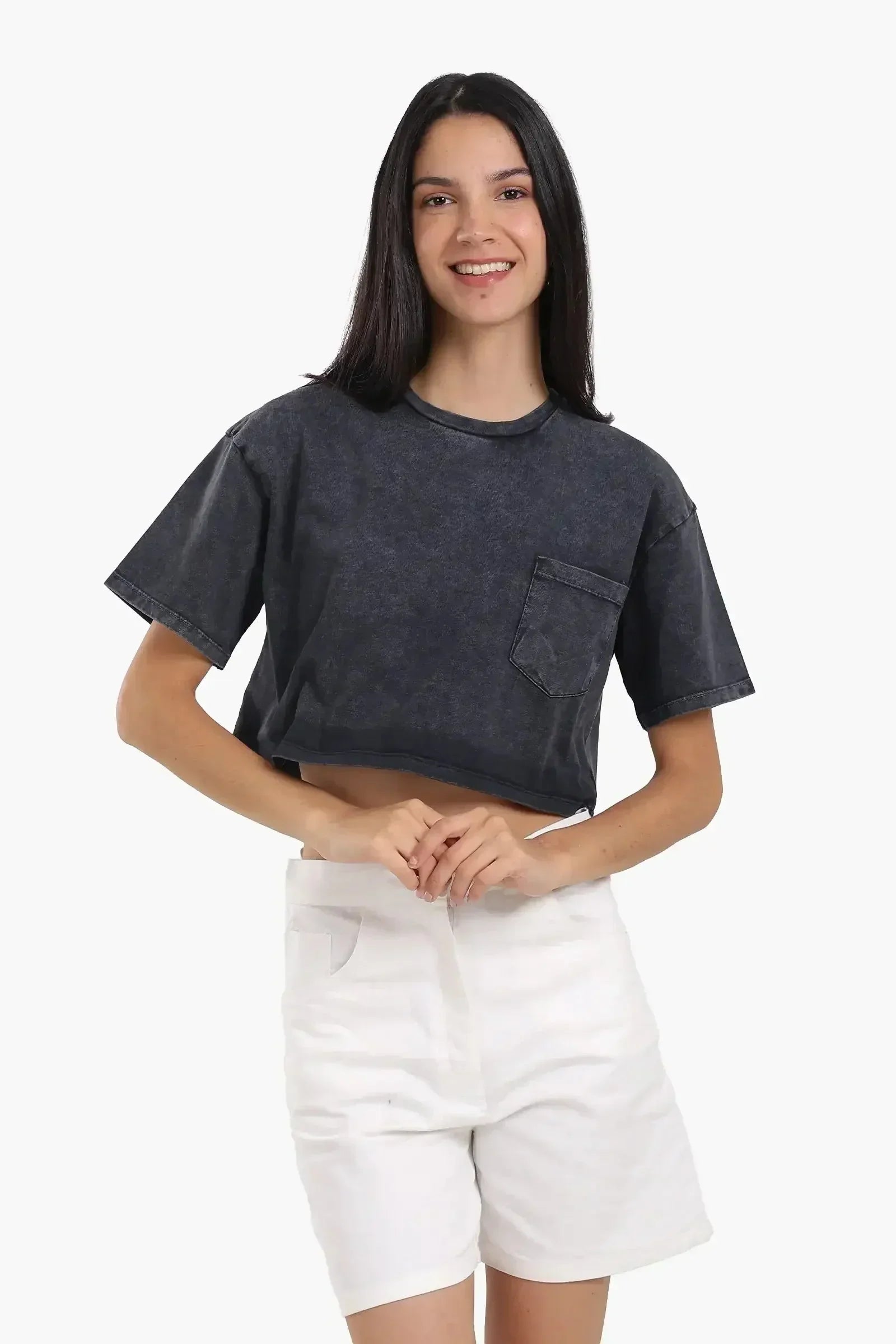 Carina - Relaxed Fit Cropped T-Shirt 1