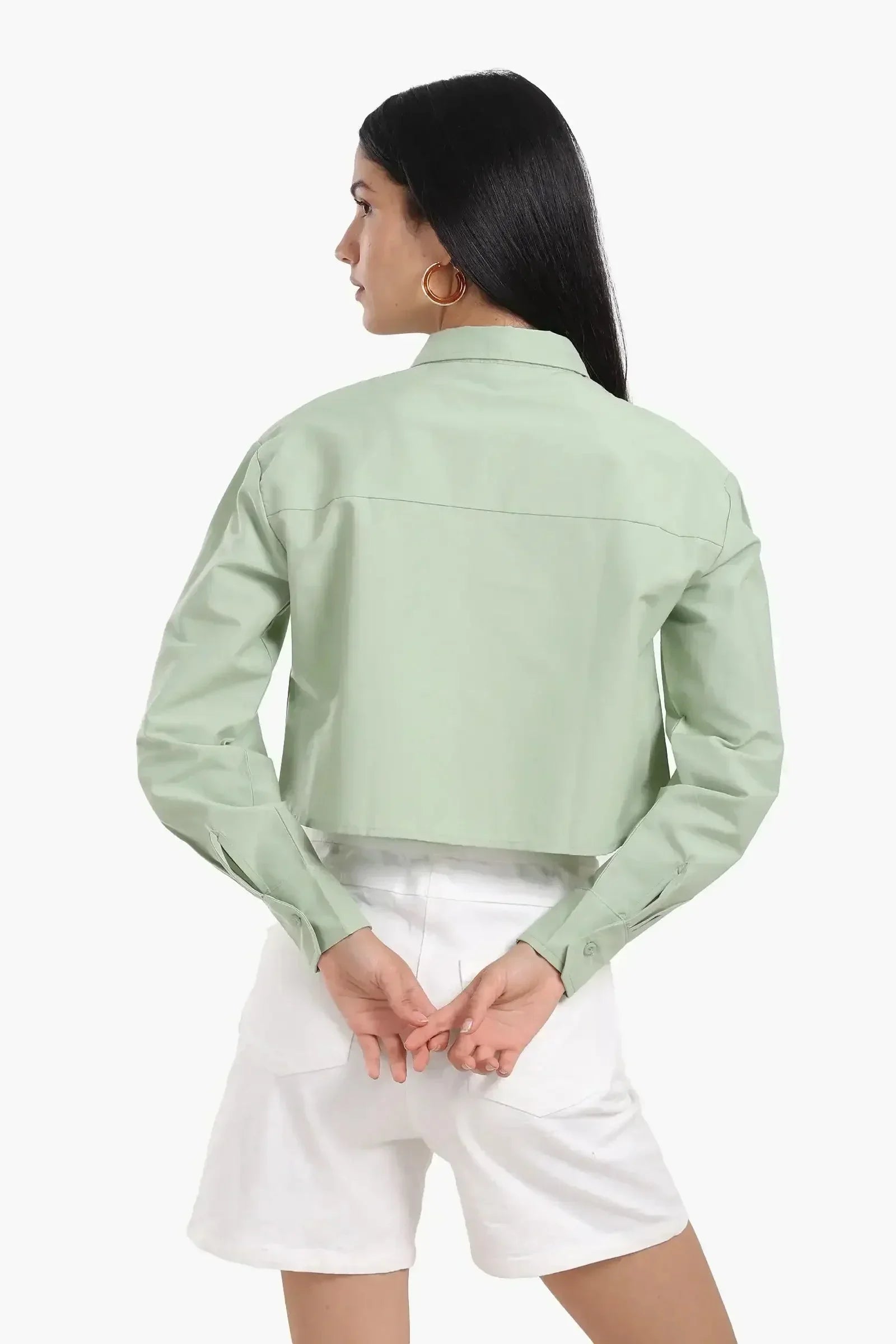 Carina - Dropped Shoulder Cropped Shirt 3