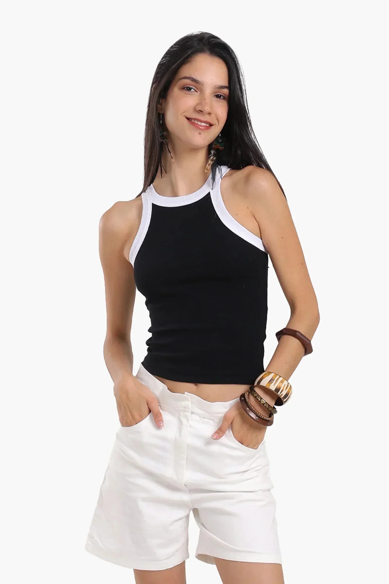 Carina - Soft Rib Racer Top 1