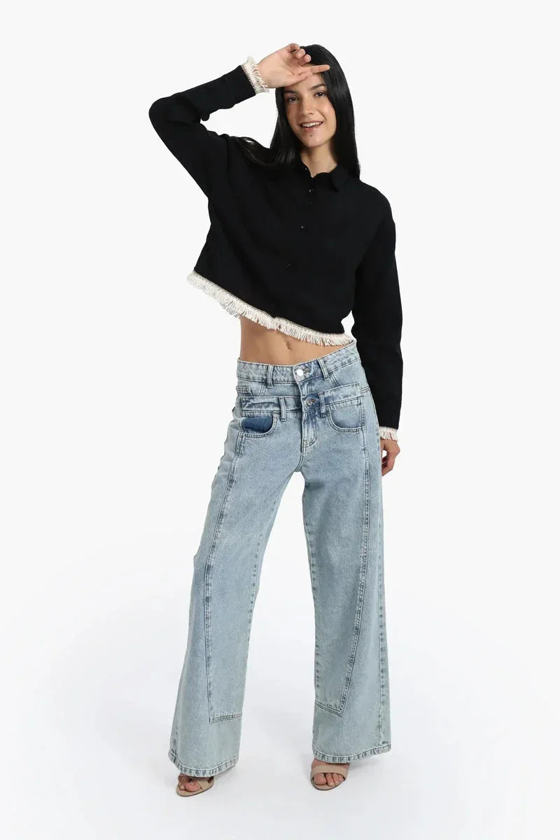 Carina - Shirt with White Fringes 9