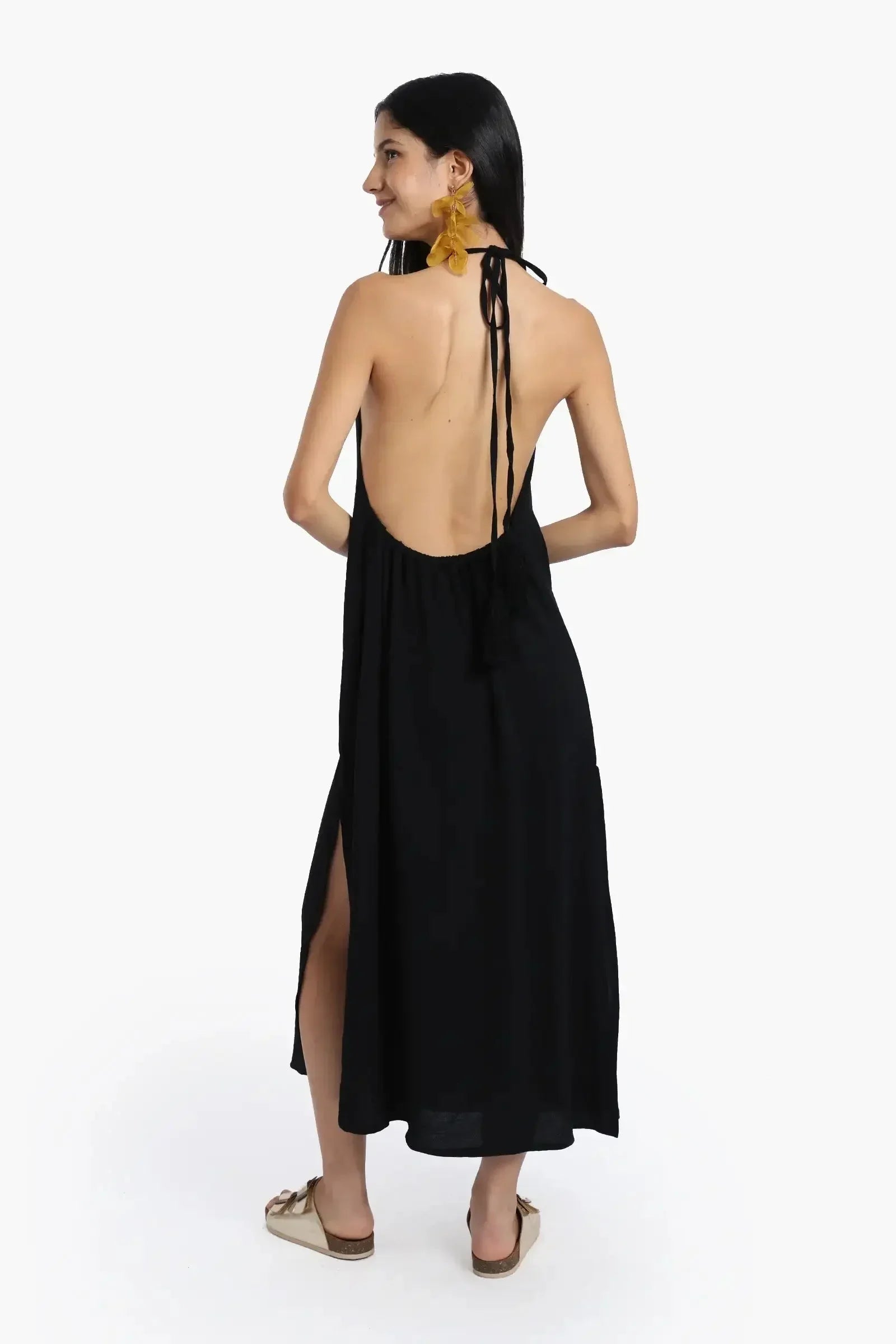 Carina - Backless Black Dress 1