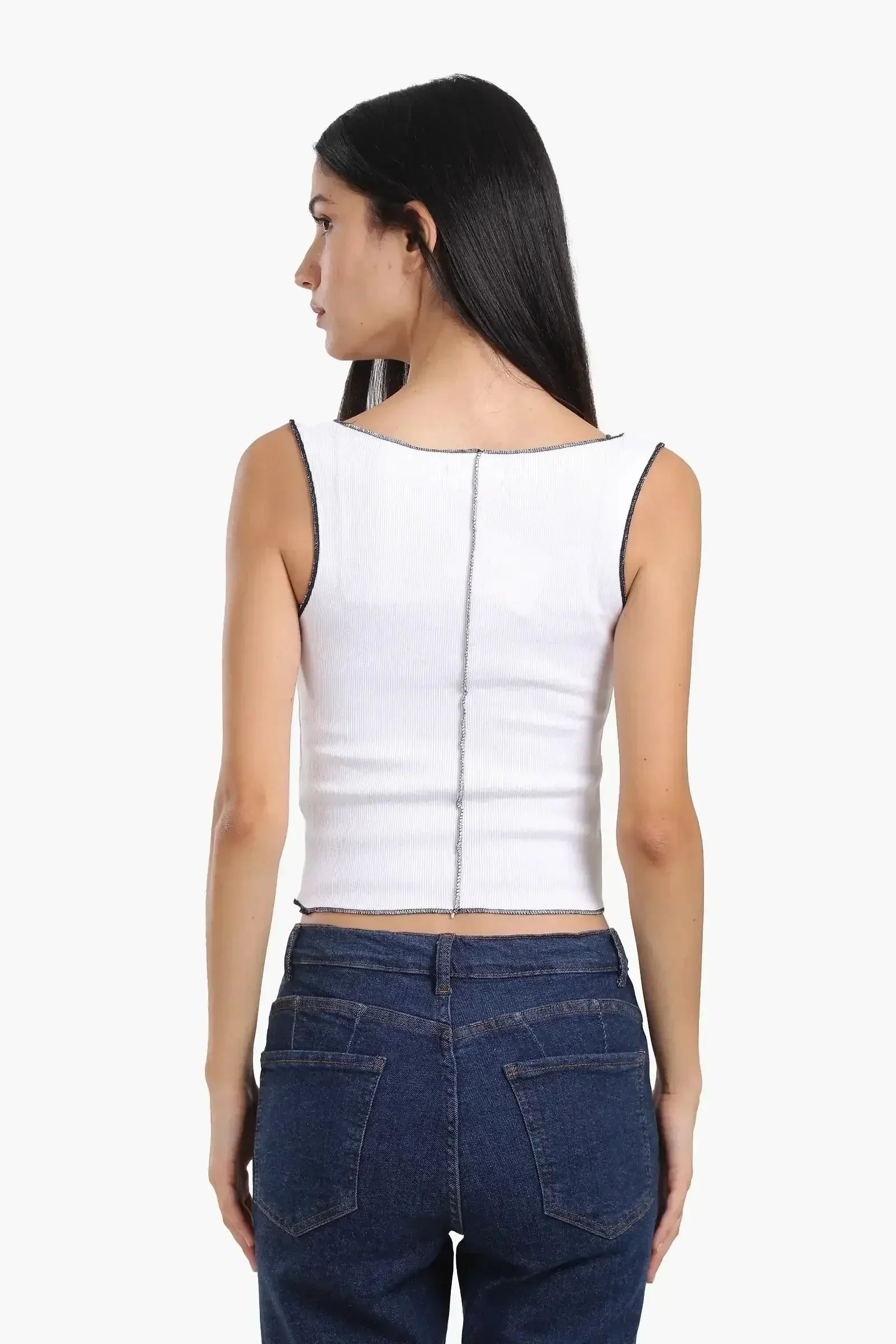 Carina - Contrast Stitch Detail Top 5